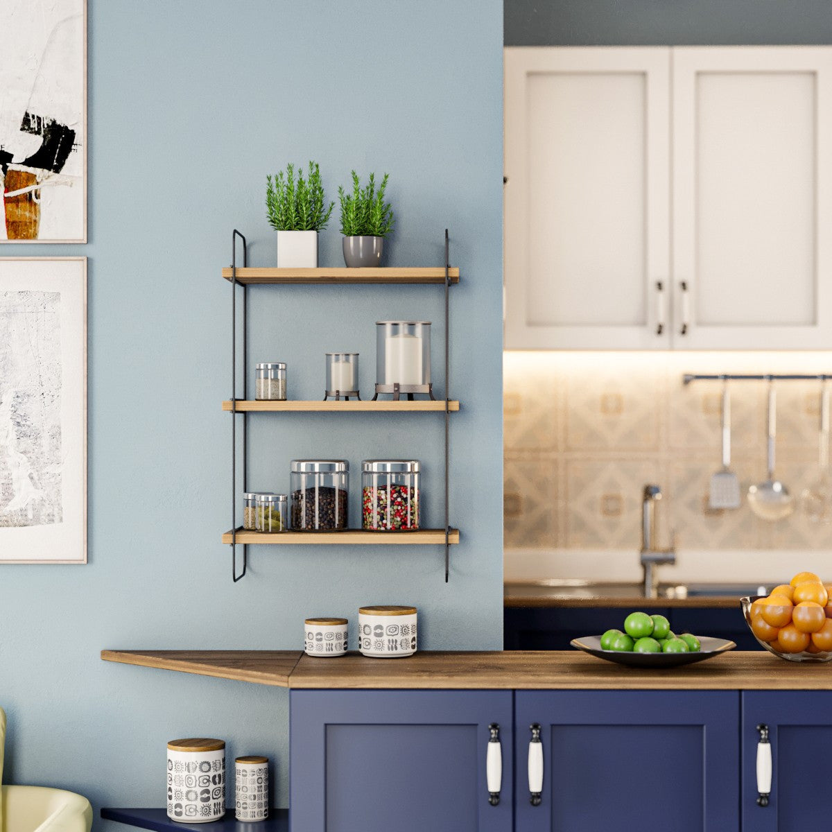 Pulalis in Atlantische Kiefer präsentiert im Onlineshop von KAQTU Design AG. Wandregal ist von Hanah Home