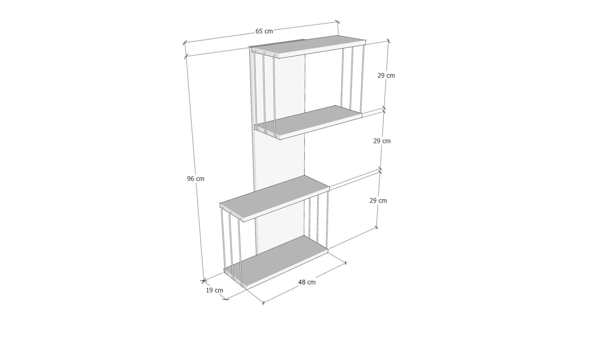 Destan - White in Weiss präsentiert im Onlineshop von KAQTU Design AG. Wandregal ist von Hanah Home