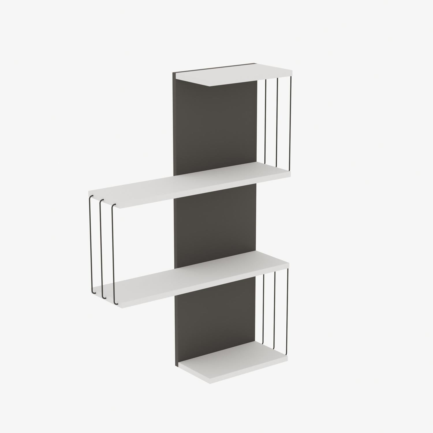 Cambel - Anthracite in Weiss
 Anthrazit präsentiert im Onlineshop von KAQTU Design AG. Wandregal ist von Hanah Home