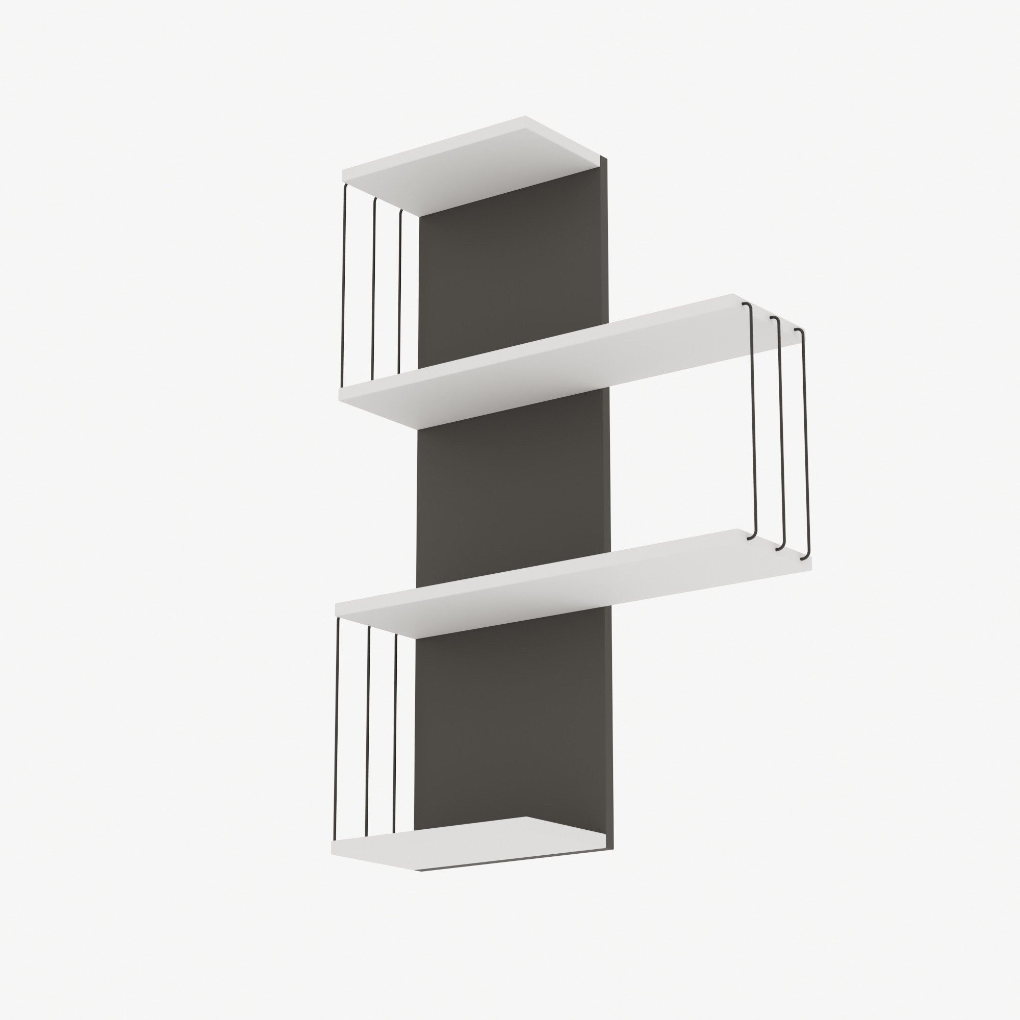 Cambel - Anthracite in Weiss
 Anthrazit präsentiert im Onlineshop von KAQTU Design AG. Wandregal ist von Hanah Home