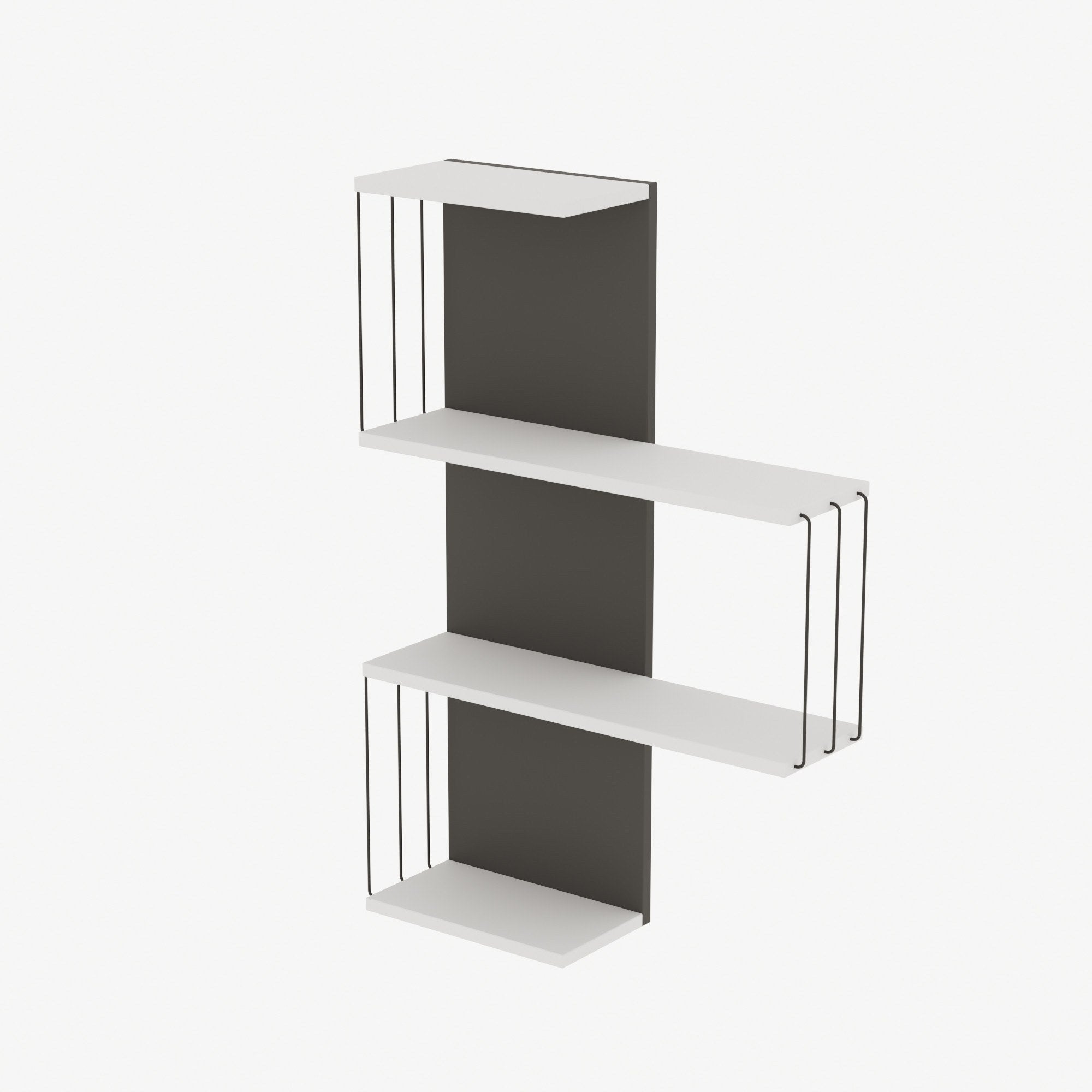 Cambel - Anthracite in Weiss
 Anthrazit präsentiert im Onlineshop von KAQTU Design AG. Wandregal ist von Hanah Home