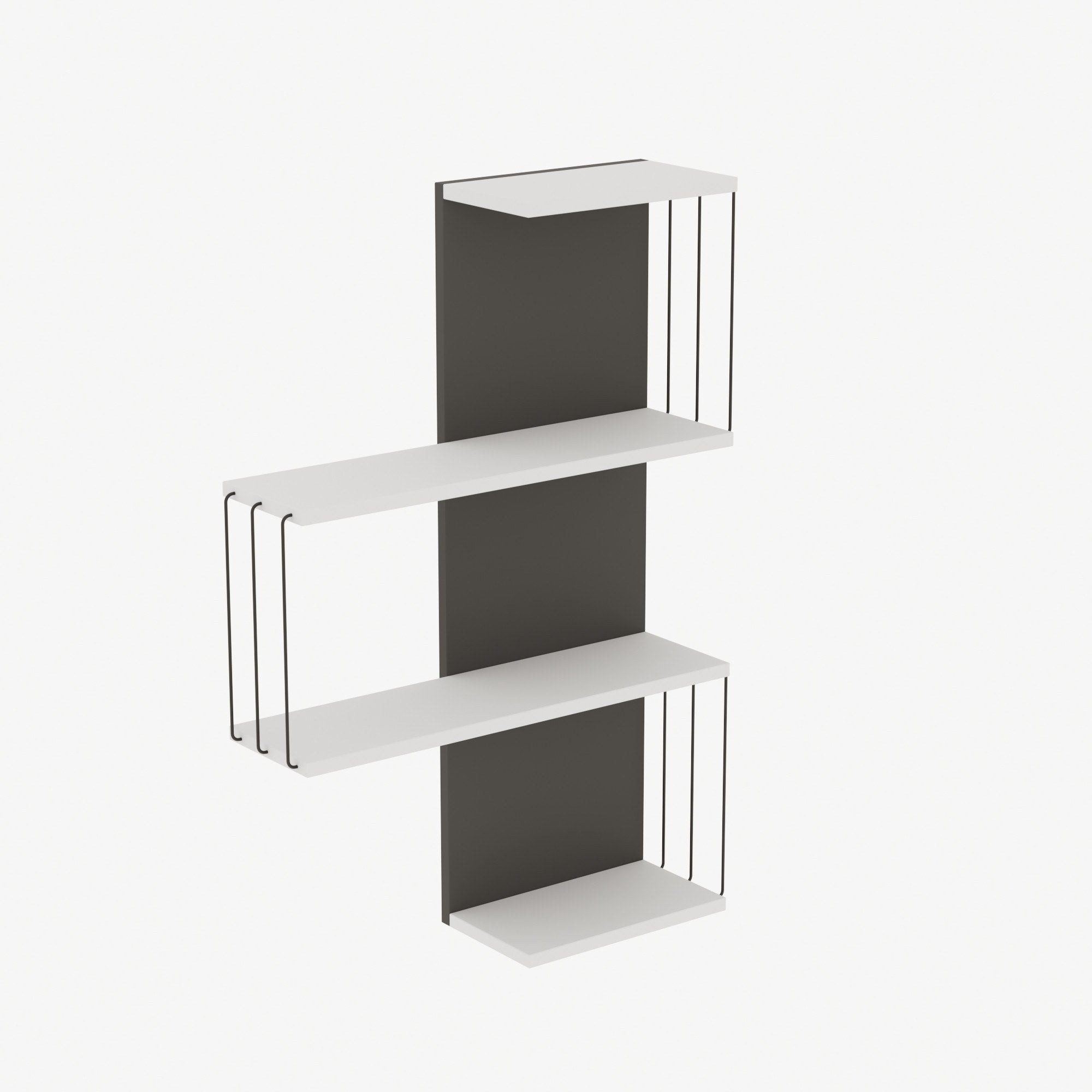 Cambel - Anthracite in Weiss
 Anthrazit präsentiert im Onlineshop von KAQTU Design AG. Wandregal ist von Hanah Home
