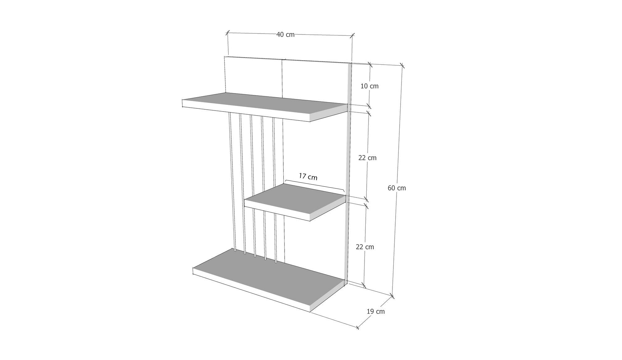 Kinik - Anthracite in Anthrazit präsentiert im Onlineshop von KAQTU Design AG. Wandregal ist von Hanah Home