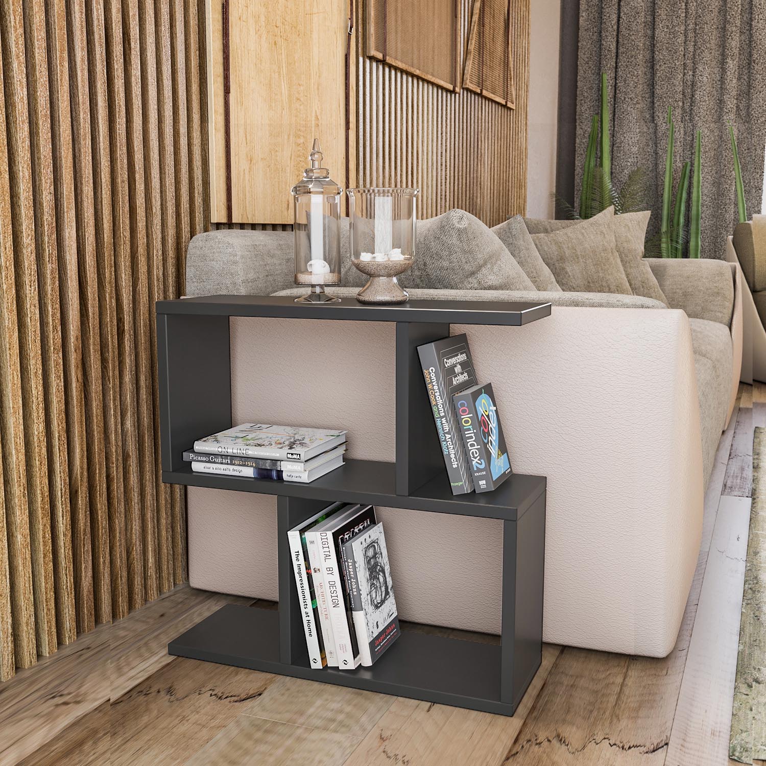 Life - Anthracite in Anthrazit präsentiert im Onlineshop von KAQTU Design AG. Beistelltisch ist von Hanah Home