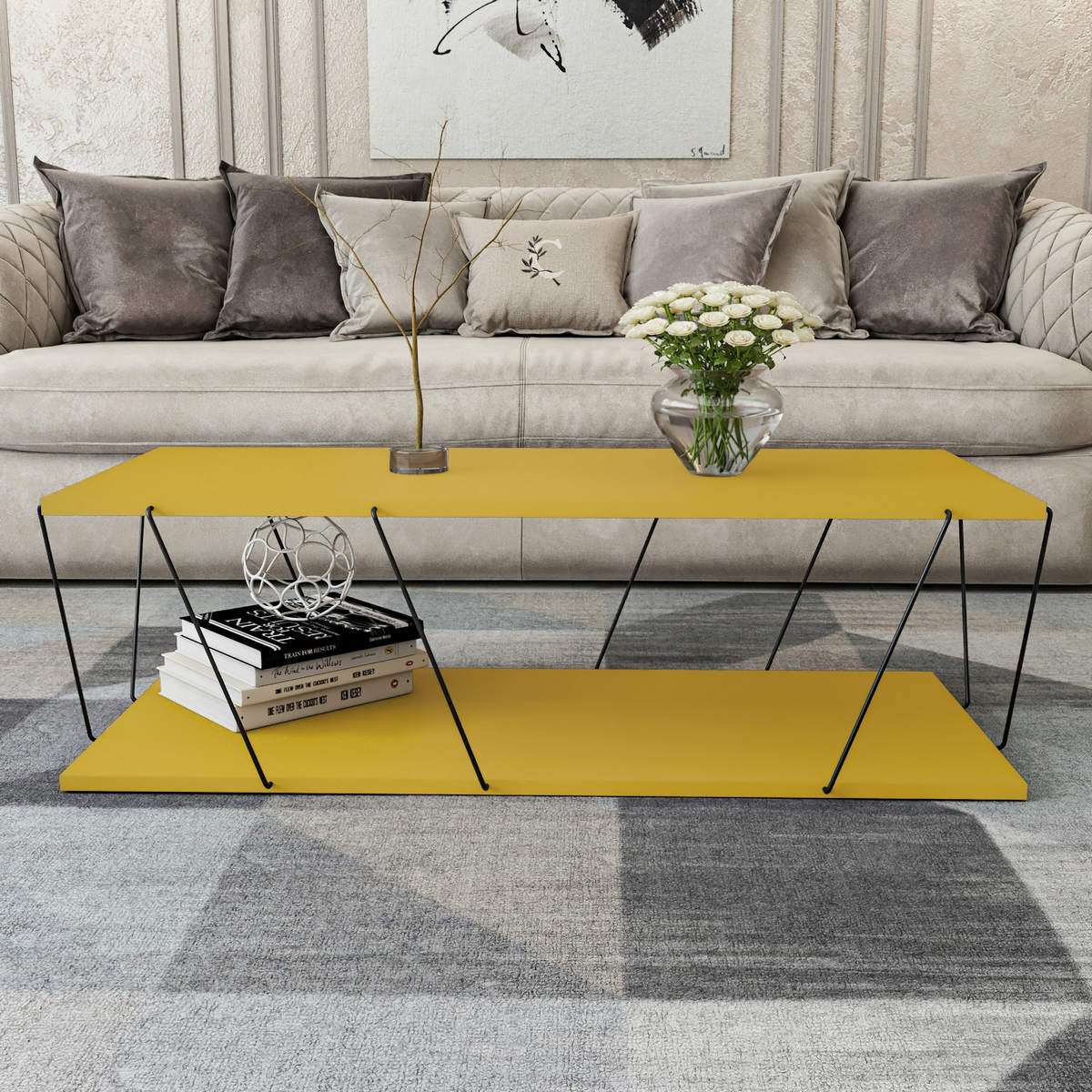 Labranda - Yellow in Gelb präsentiert im Onlineshop von KAQTU Design AG. Sideboard ist von Hanah Home