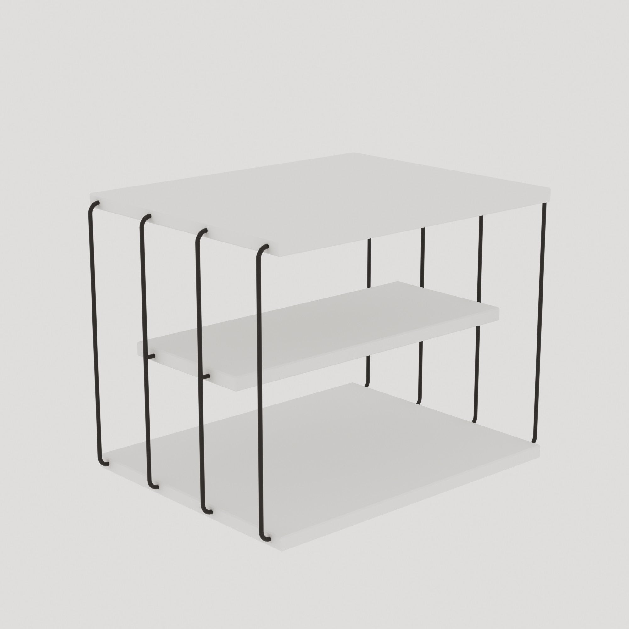 Lifon -White in Weiss Schwarz präsentiert im Onlineshop von KAQTU Design AG. Beistelltisch ist von Hanah Home