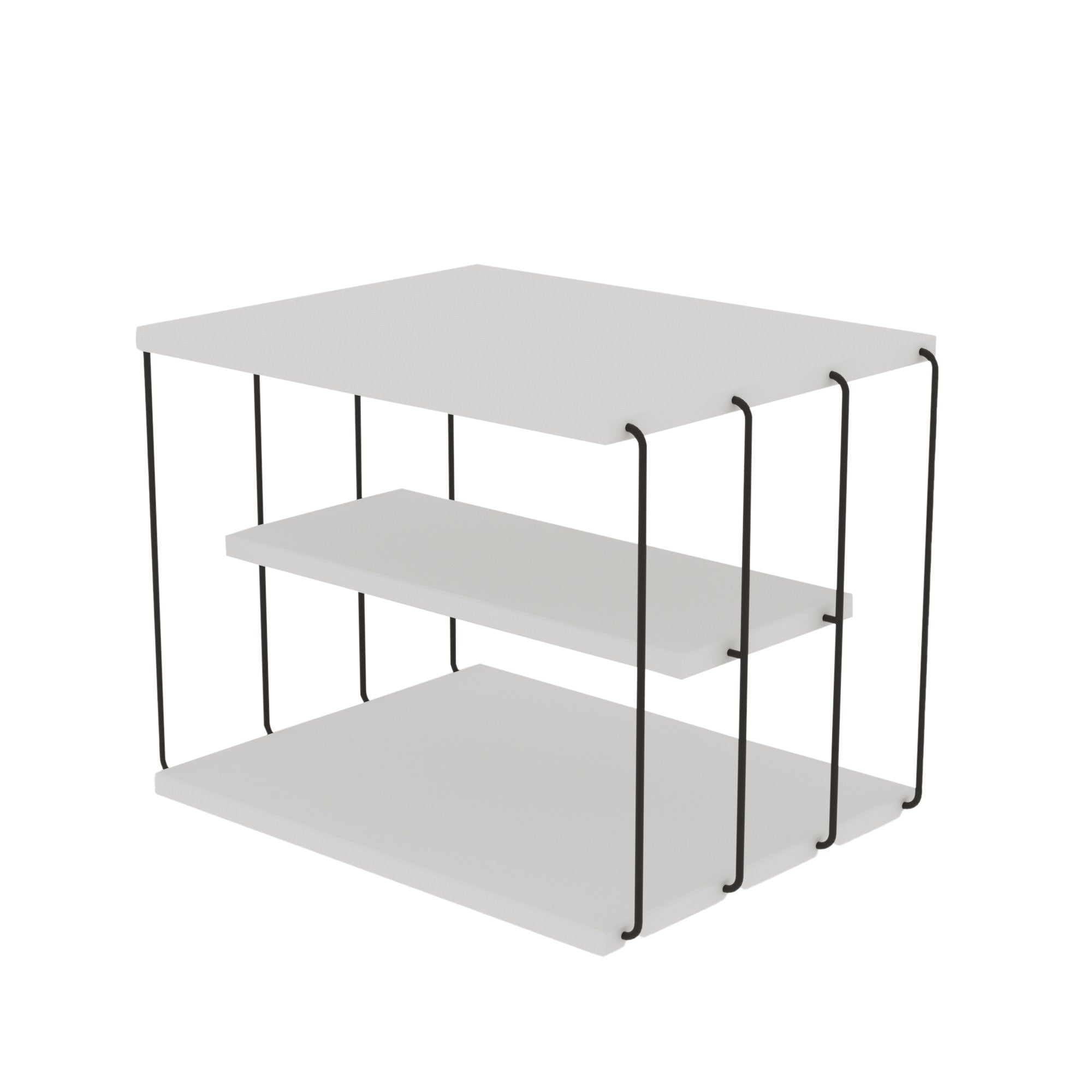 Lifon -White in Weiss Schwarz präsentiert im Onlineshop von KAQTU Design AG. Beistelltisch ist von Hanah Home