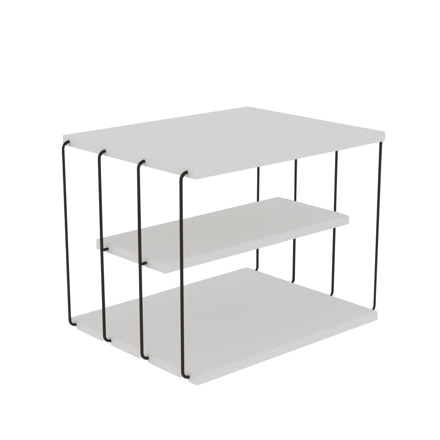 Lifon -White in Weiss Schwarz präsentiert im Onlineshop von KAQTU Design AG. Beistelltisch ist von Hanah Home
