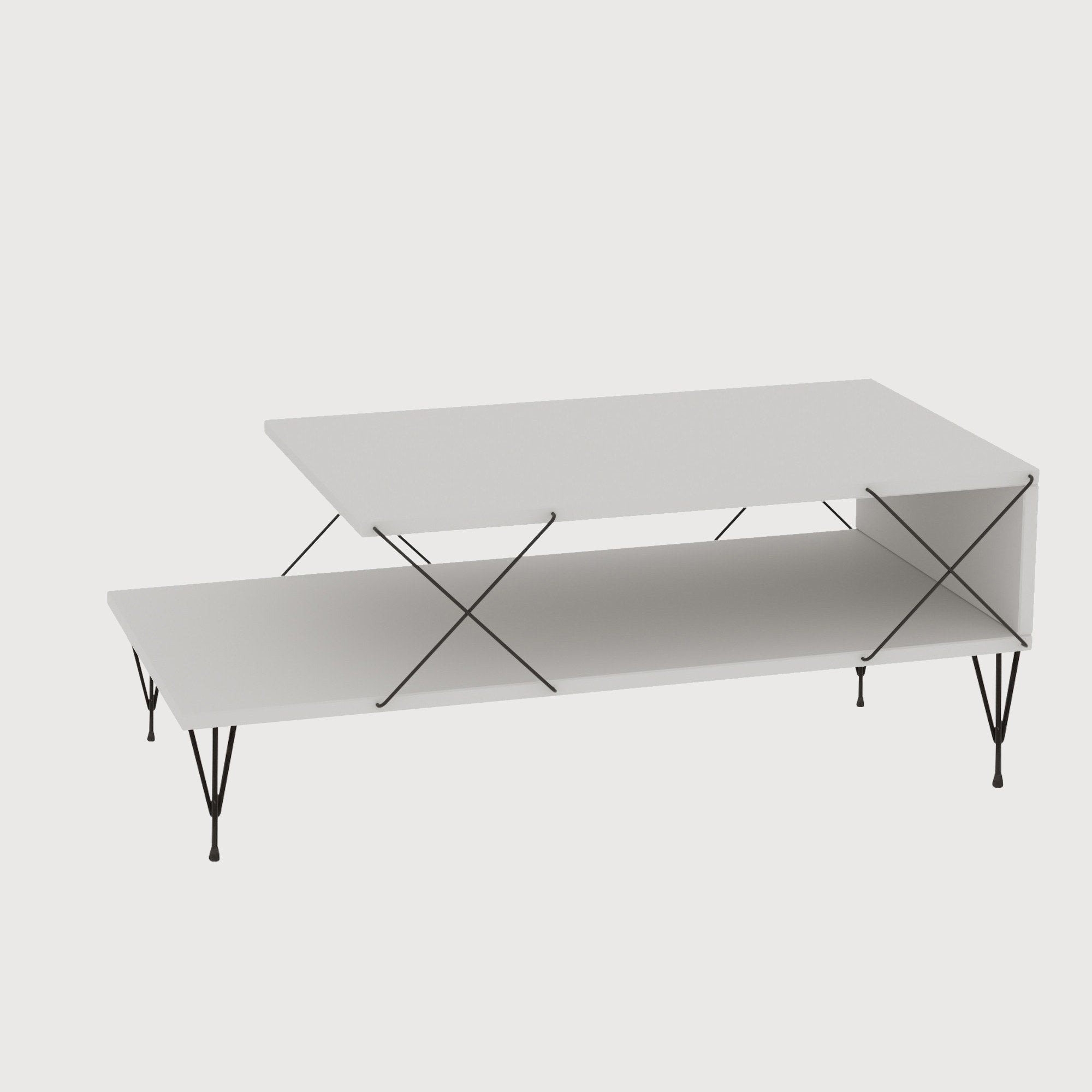Loire - White in Weiss präsentiert im Onlineshop von KAQTU Design AG. Beistelltisch ist von Hanah Home