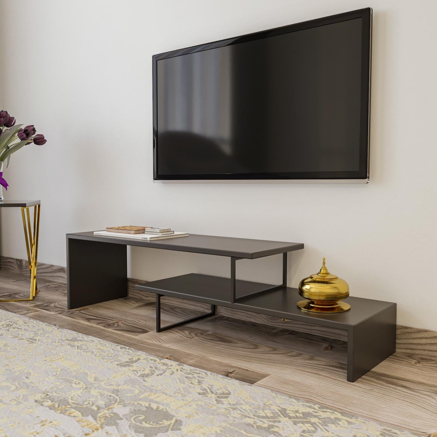 Ovit - Anthracite in Schwarz
 Anthrazit präsentiert im Onlineshop von KAQTU Design AG. Sideboard ist von Hanah Home