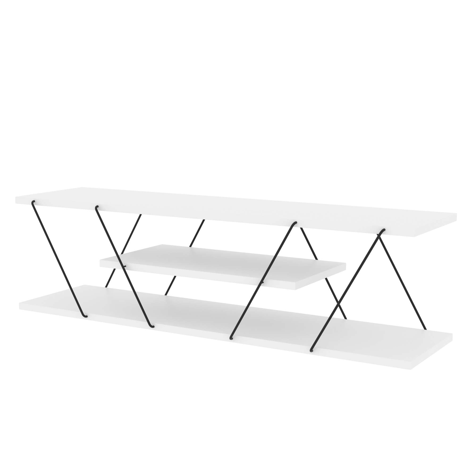 Canaz v2 - White, Black in Weiss Schwarz präsentiert im Onlineshop von KAQTU Design AG. Sideboard ist von Hanah Home