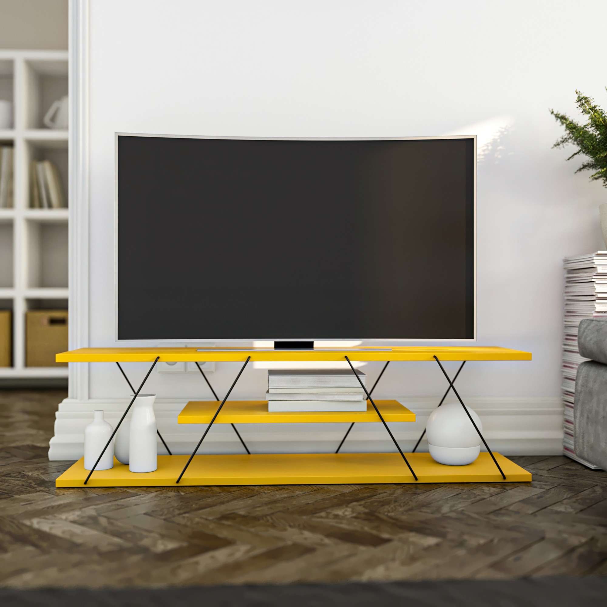 Canaz v2 - Yellow in Gelb präsentiert im Onlineshop von KAQTU Design AG. Sideboard ist von Hanah Home