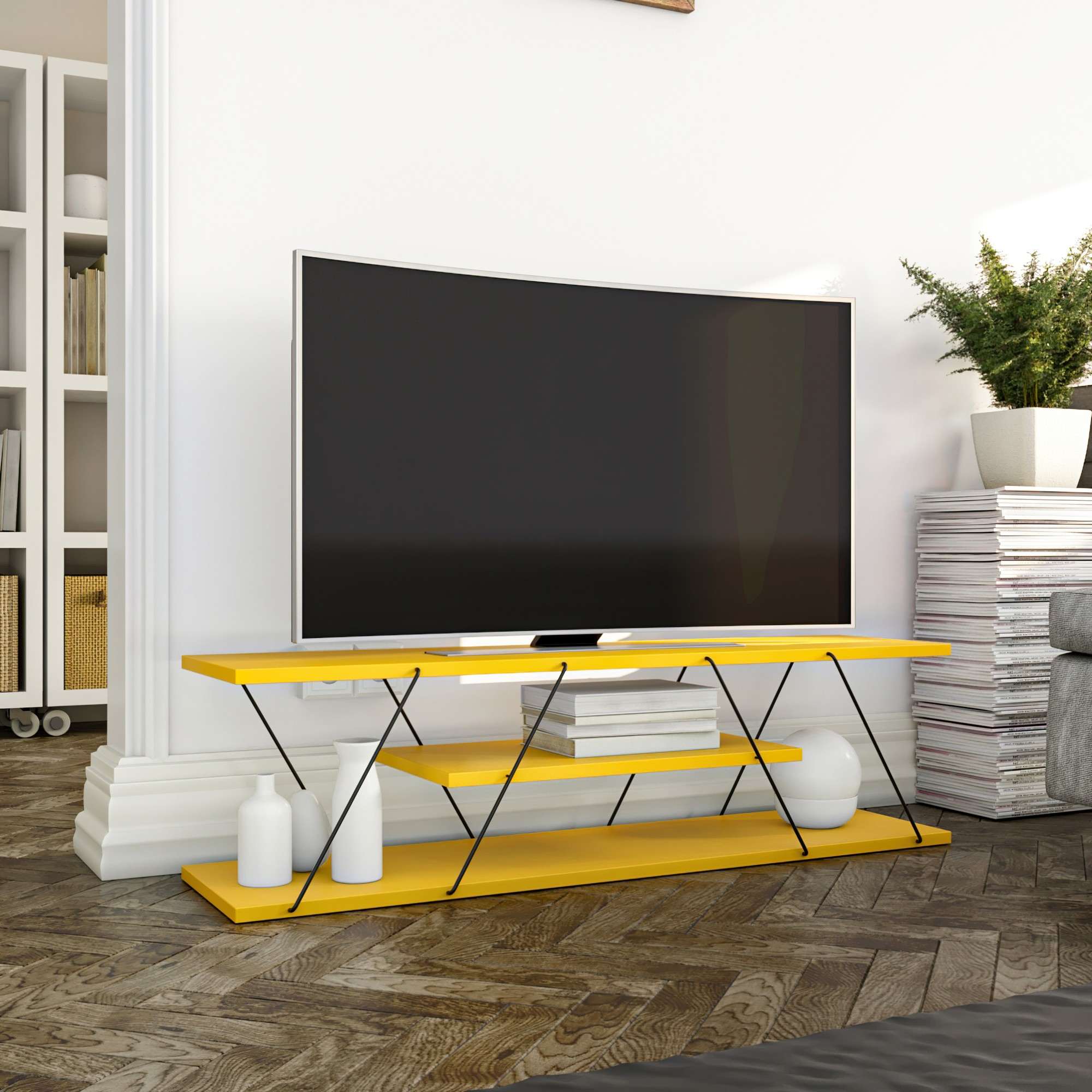 Canaz v2 - Yellow in Gelb präsentiert im Onlineshop von KAQTU Design AG. Sideboard ist von Hanah Home