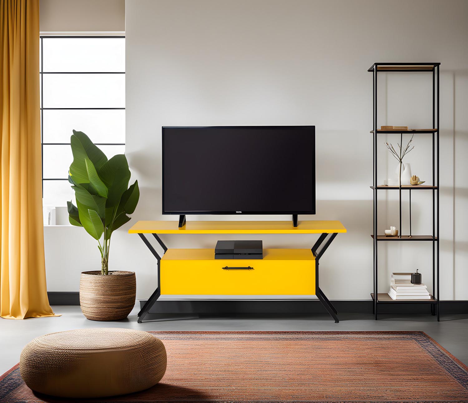 Tarz - Yellow in Gelb Schwarz präsentiert im Onlineshop von KAQTU Design AG. Sideboard ist von Hanah Home