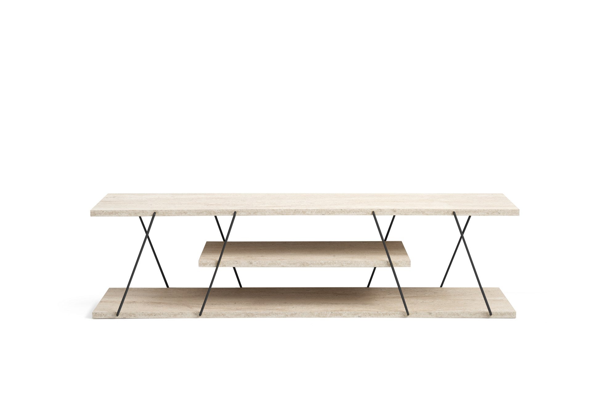 Canaz - Black, Travertine in Travertin Schwarz präsentiert im Onlineshop von KAQTU Design AG. Sideboard ist von Hanah Home