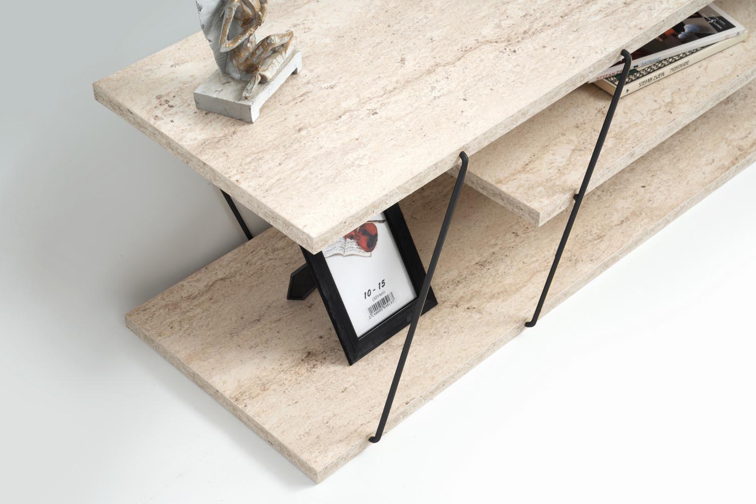 Canaz - Black, Travertine in Travertin Schwarz präsentiert im Onlineshop von KAQTU Design AG. Sideboard ist von Hanah Home