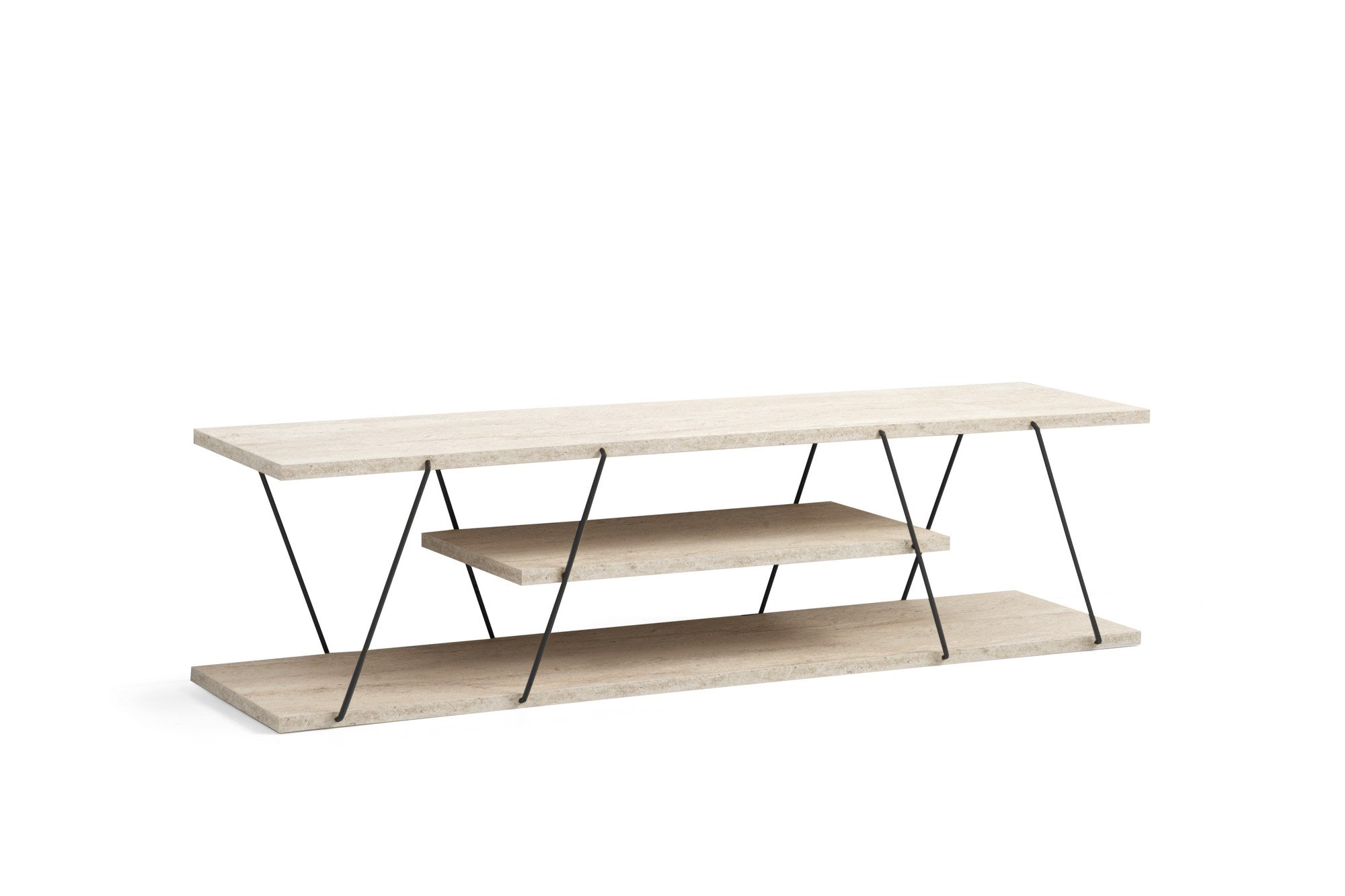 Canaz - Black, Travertine in Travertin Schwarz präsentiert im Onlineshop von KAQTU Design AG. Sideboard ist von Hanah Home