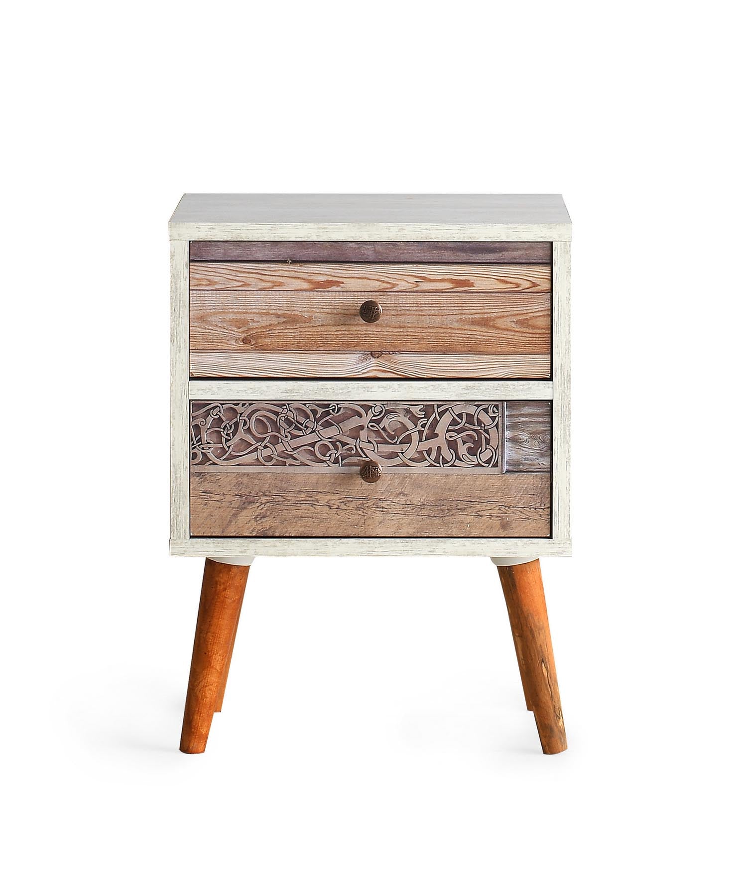 Malmo in Weisser Walnuss präsentiert im Onlineshop von KAQTU Design AG. Nachttisch ist von Hanah Home
