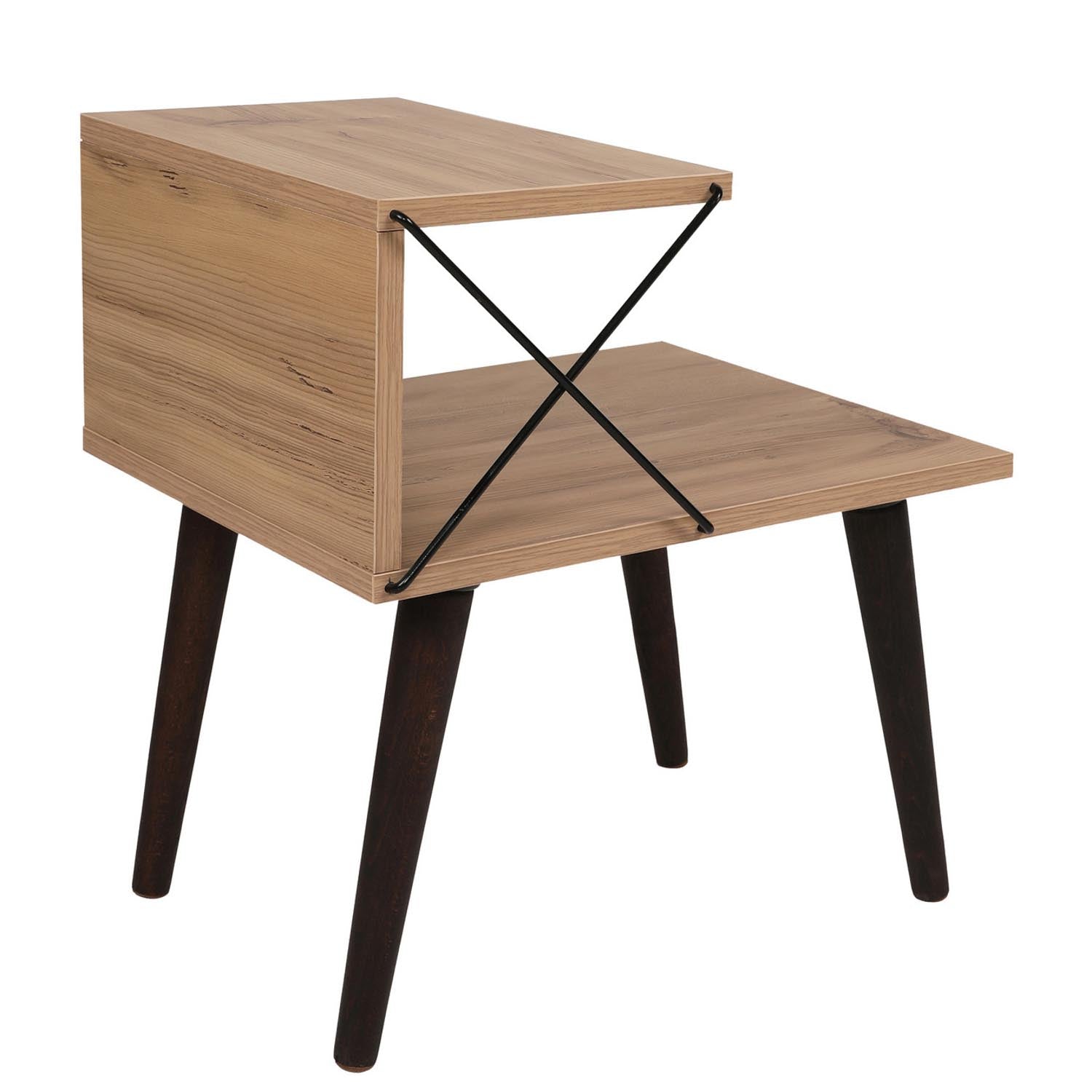 Cross - Pine in Kiefer präsentiert im Onlineshop von KAQTU Design AG. Nachttisch ist von Hanah Home