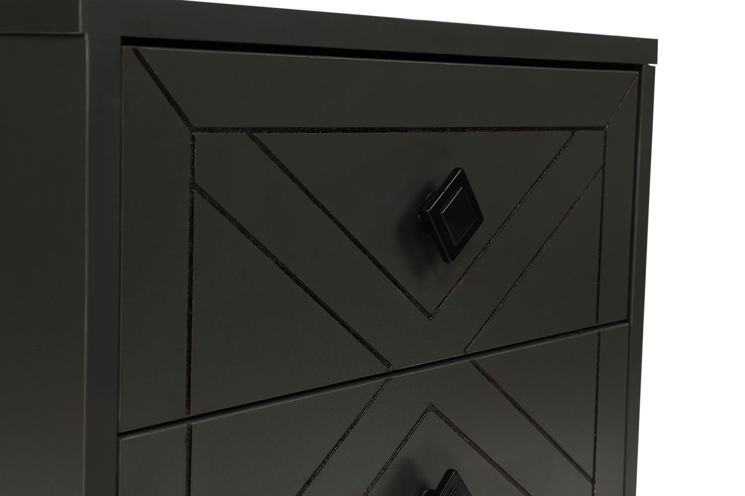 Luna - Anthracite in Anthrazit präsentiert im Onlineshop von KAQTU Design AG. Nachttisch ist von Hanah Home