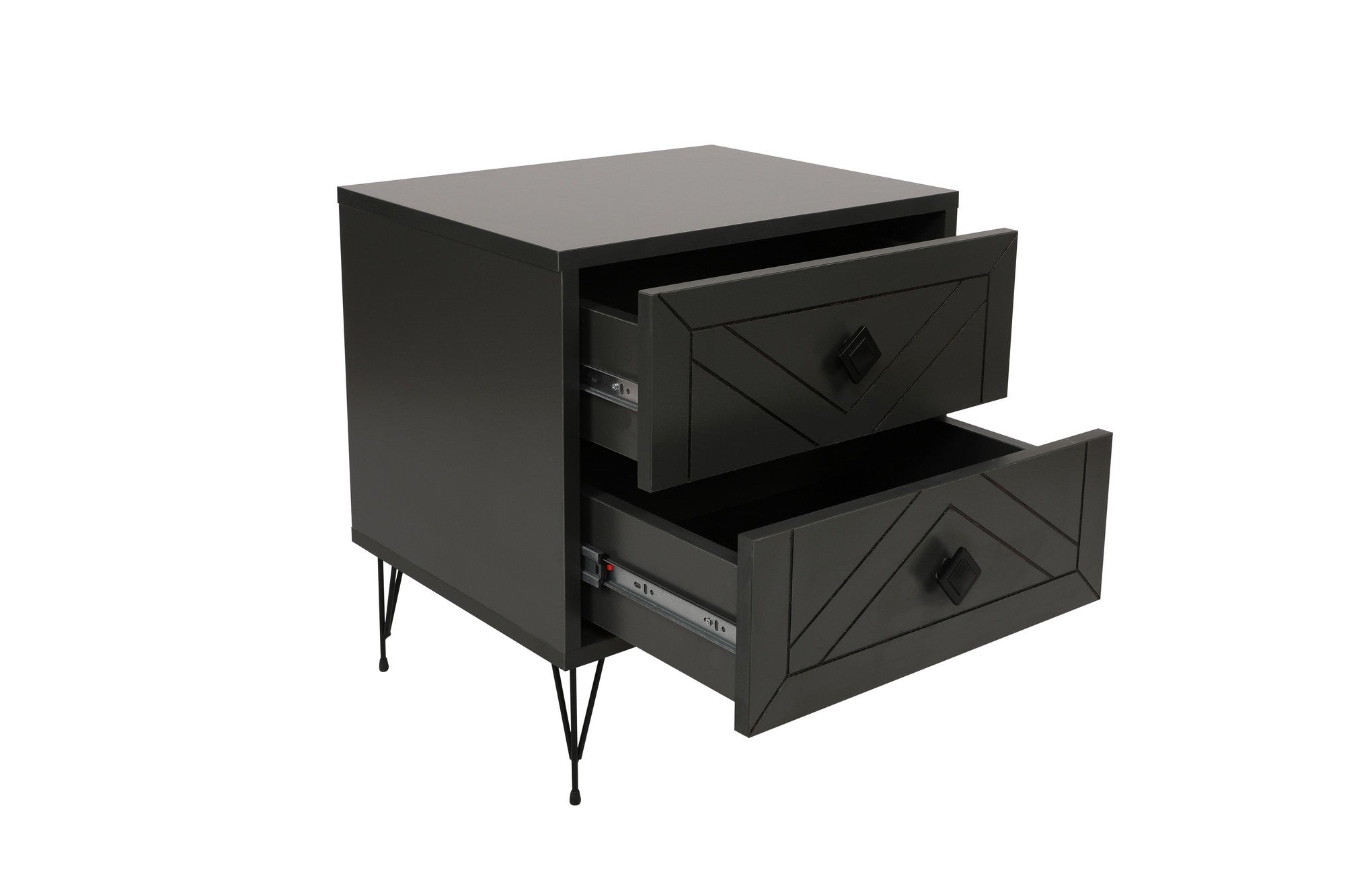 Luna - Anthracite in Anthrazit präsentiert im Onlineshop von KAQTU Design AG. Nachttisch ist von Hanah Home