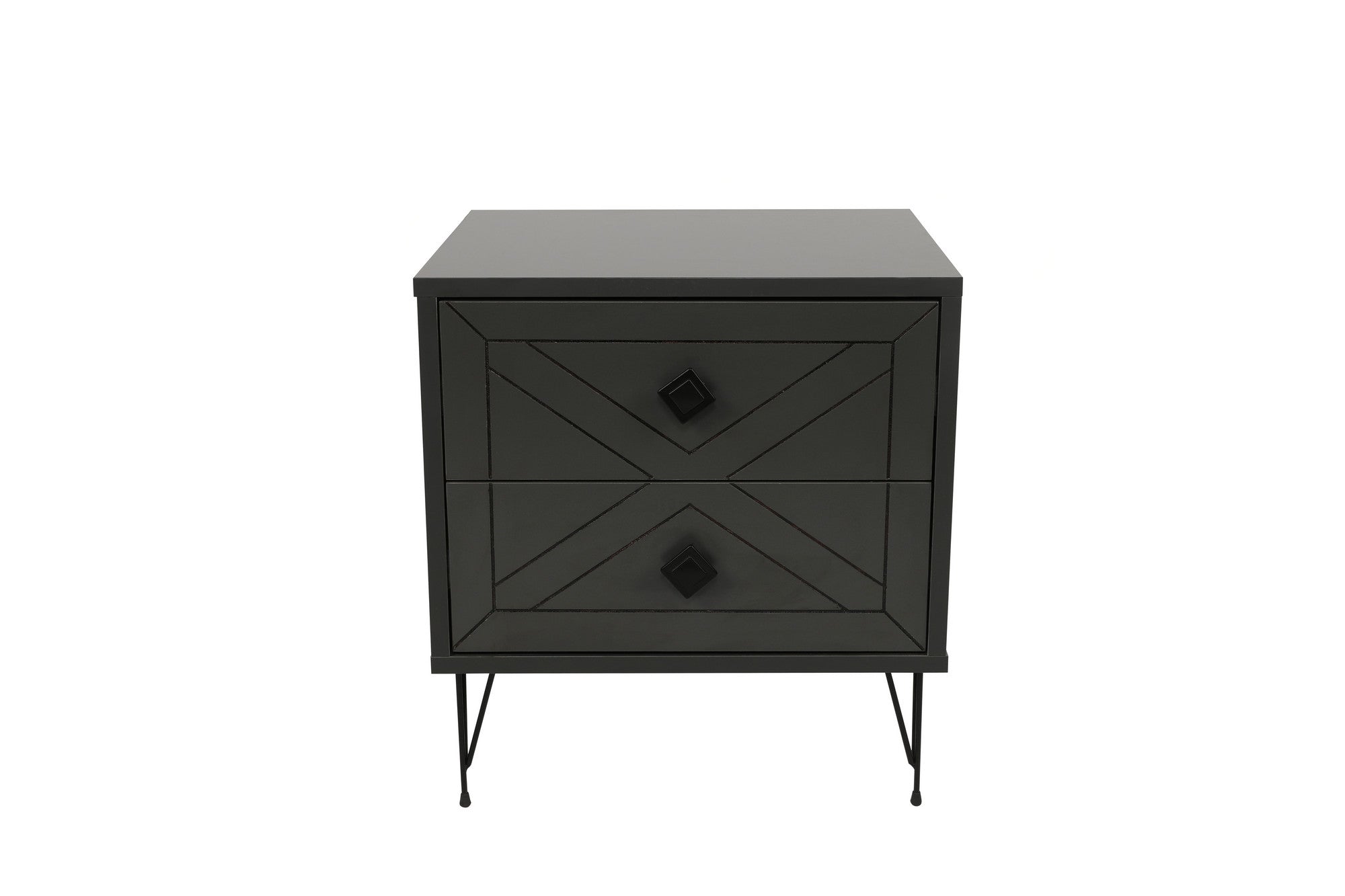Luna - Anthracite in Anthrazit präsentiert im Onlineshop von KAQTU Design AG. Nachttisch ist von Hanah Home