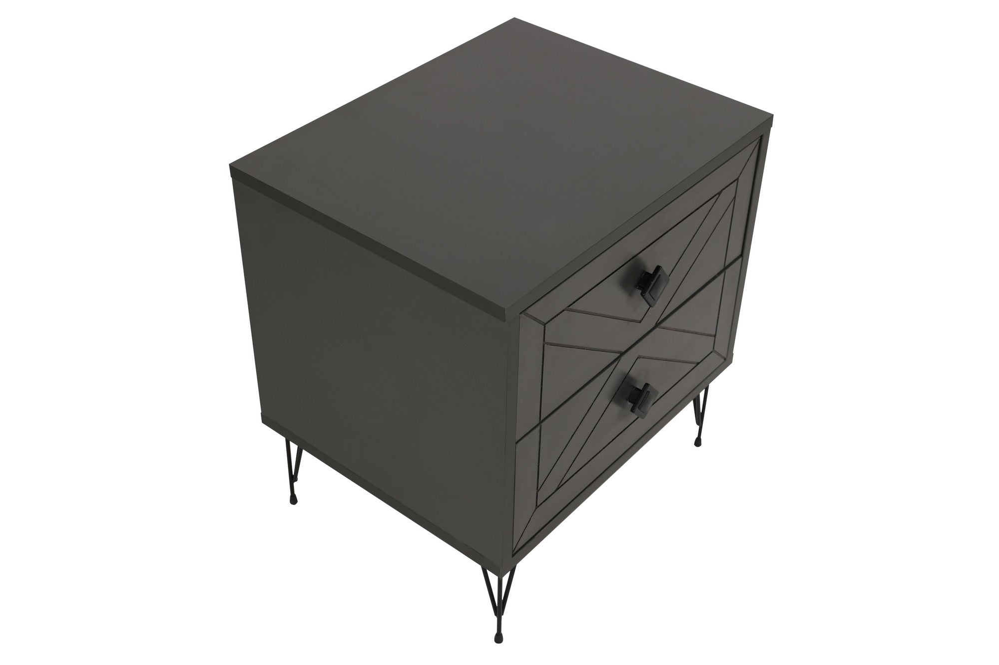 Luna - Anthracite in Anthrazit präsentiert im Onlineshop von KAQTU Design AG. Nachttisch ist von Hanah Home