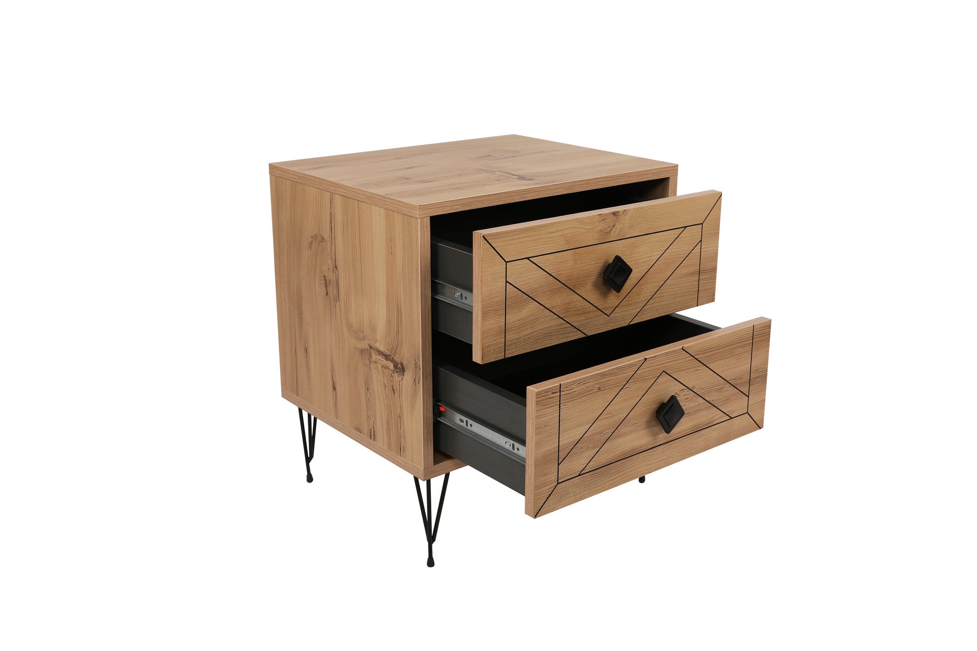 Luna - Pine in Kiefer präsentiert im Onlineshop von KAQTU Design AG. Nachttisch ist von Hanah Home