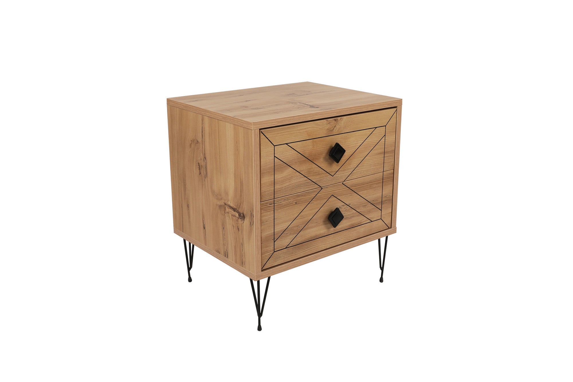 Luna - Pine in Kiefer präsentiert im Onlineshop von KAQTU Design AG. Nachttisch ist von Hanah Home