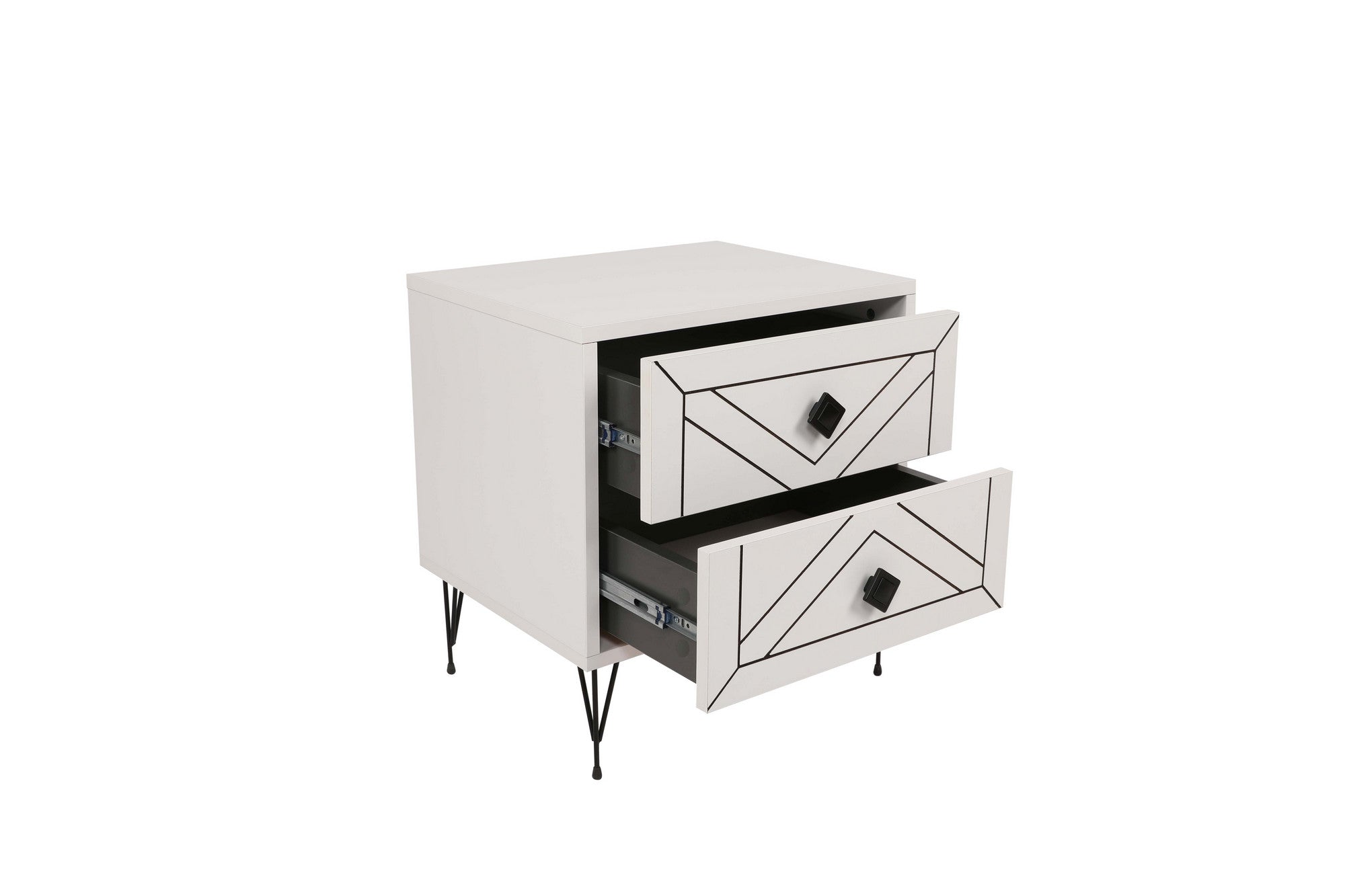 Luna - White in Weiss präsentiert im Onlineshop von KAQTU Design AG. Nachttisch ist von Hanah Home