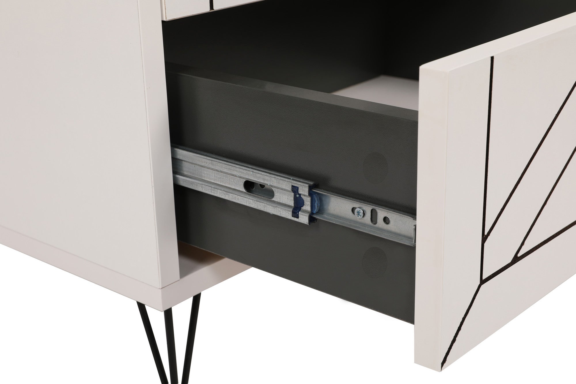 Luna - White in Weiss präsentiert im Onlineshop von KAQTU Design AG. Nachttisch ist von Hanah Home