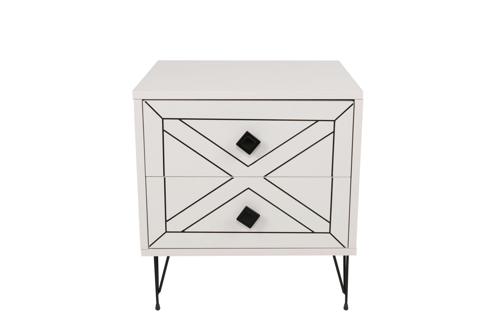 Luna - White in Weiss präsentiert im Onlineshop von KAQTU Design AG. Nachttisch ist von Hanah Home