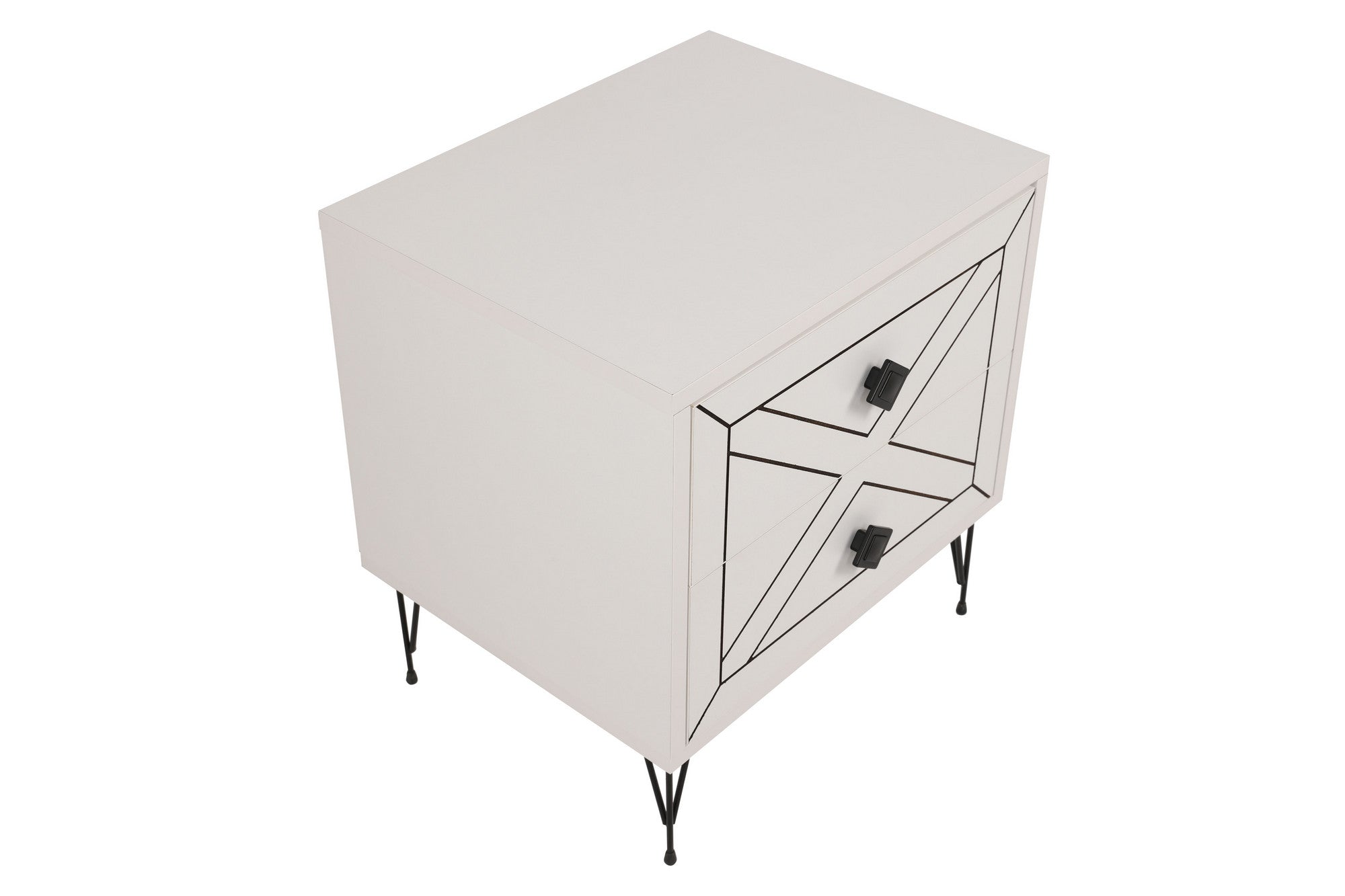 Luna - White in Weiss präsentiert im Onlineshop von KAQTU Design AG. Nachttisch ist von Hanah Home