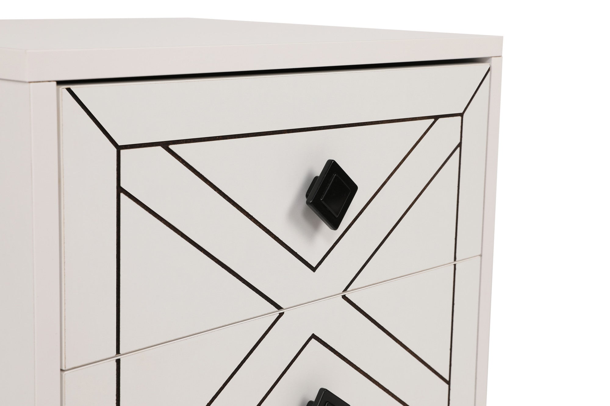 Luna - White in Weiss präsentiert im Onlineshop von KAQTU Design AG. Nachttisch ist von Hanah Home