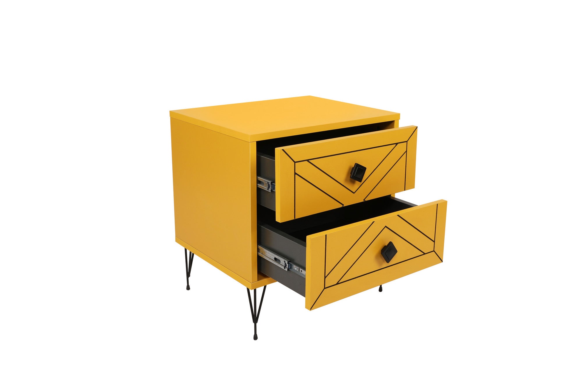 Luna - Yellow in Gelb präsentiert im Onlineshop von KAQTU Design AG. Nachttisch ist von Hanah Home