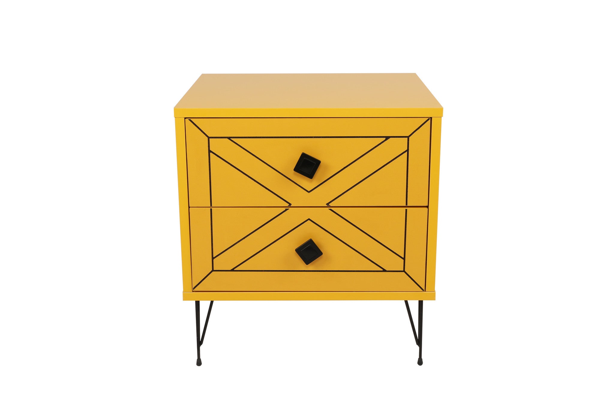 Luna - Yellow in Gelb präsentiert im Onlineshop von KAQTU Design AG. Nachttisch ist von Hanah Home