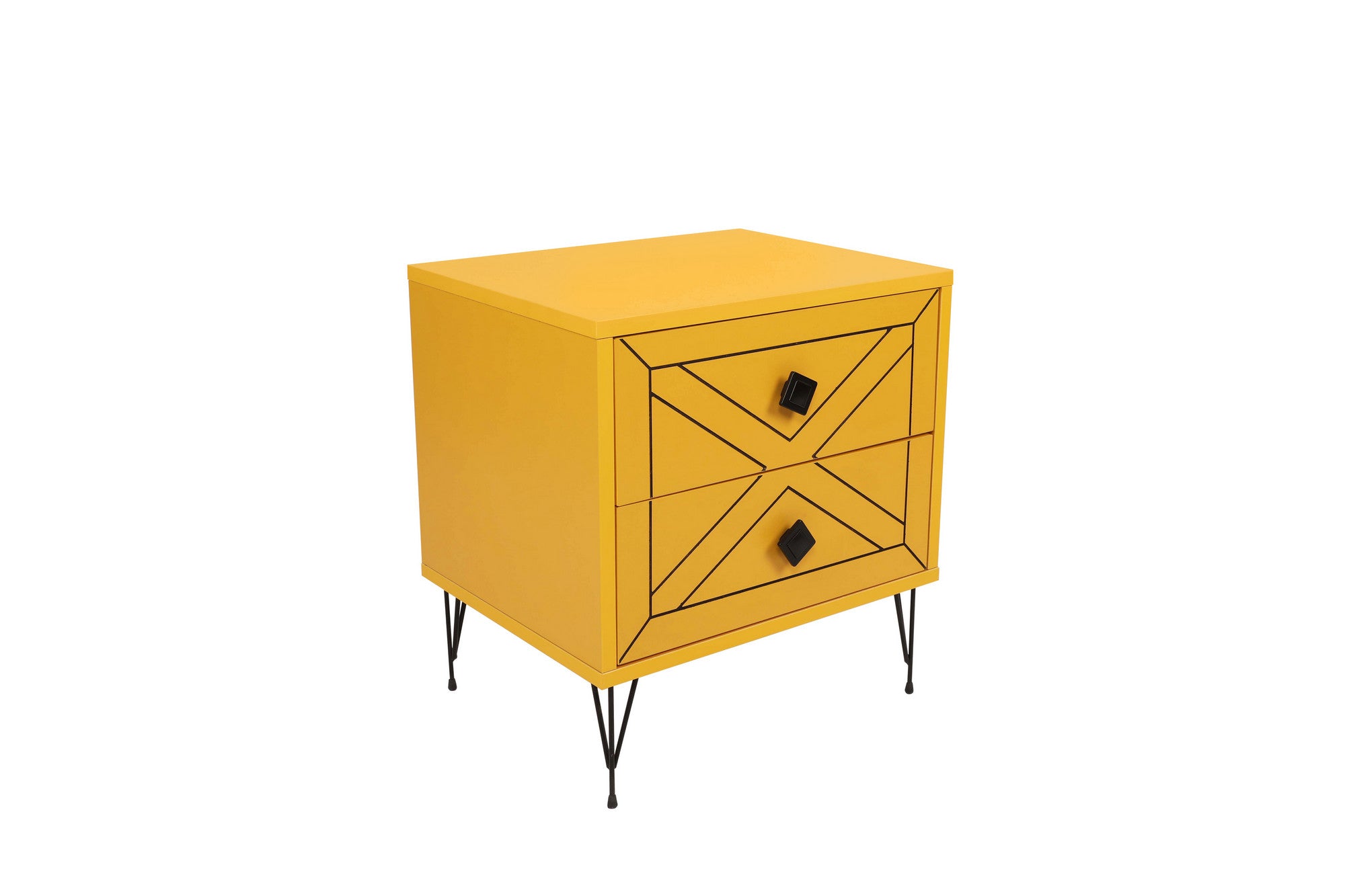 Luna - Yellow in Gelb präsentiert im Onlineshop von KAQTU Design AG. Nachttisch ist von Hanah Home