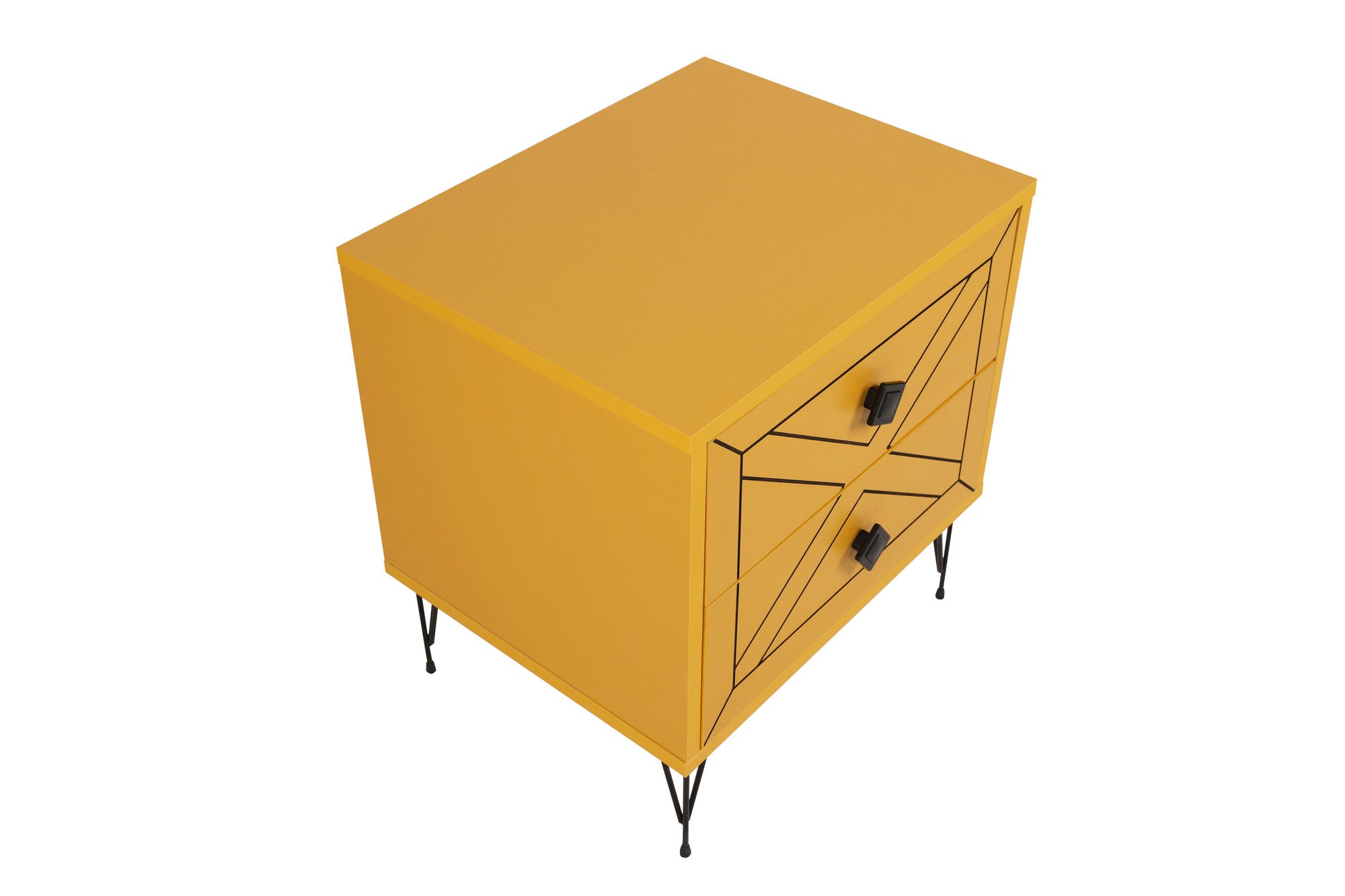 Luna - Yellow in Gelb präsentiert im Onlineshop von KAQTU Design AG. Nachttisch ist von Hanah Home