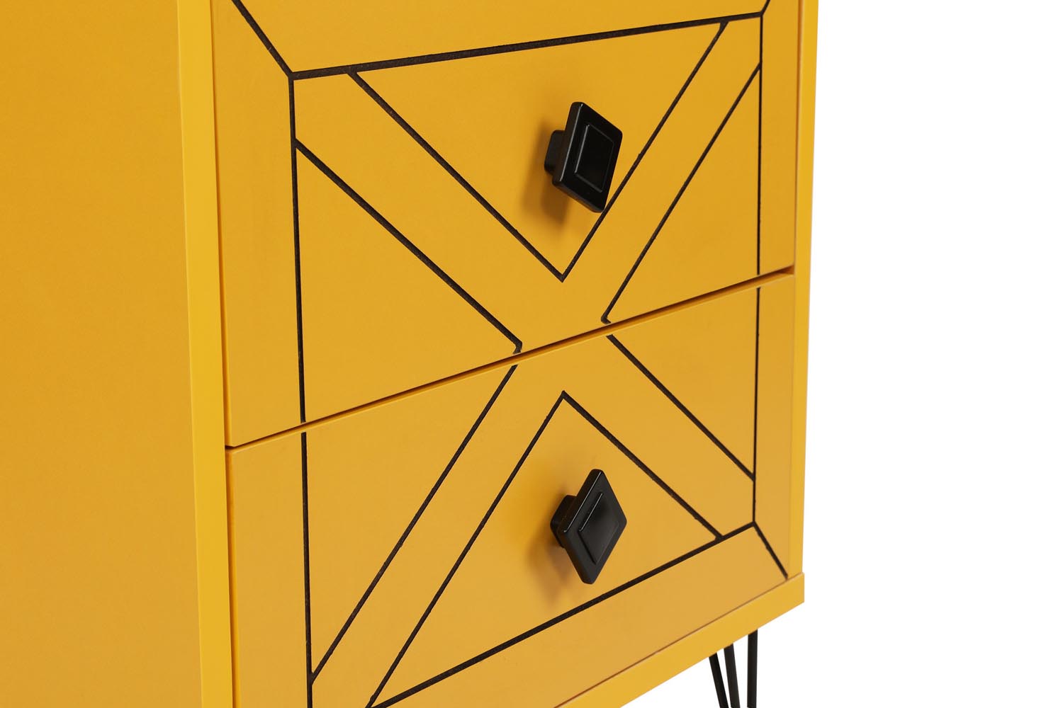 Luna - Yellow in Gelb präsentiert im Onlineshop von KAQTU Design AG. Nachttisch ist von Hanah Home