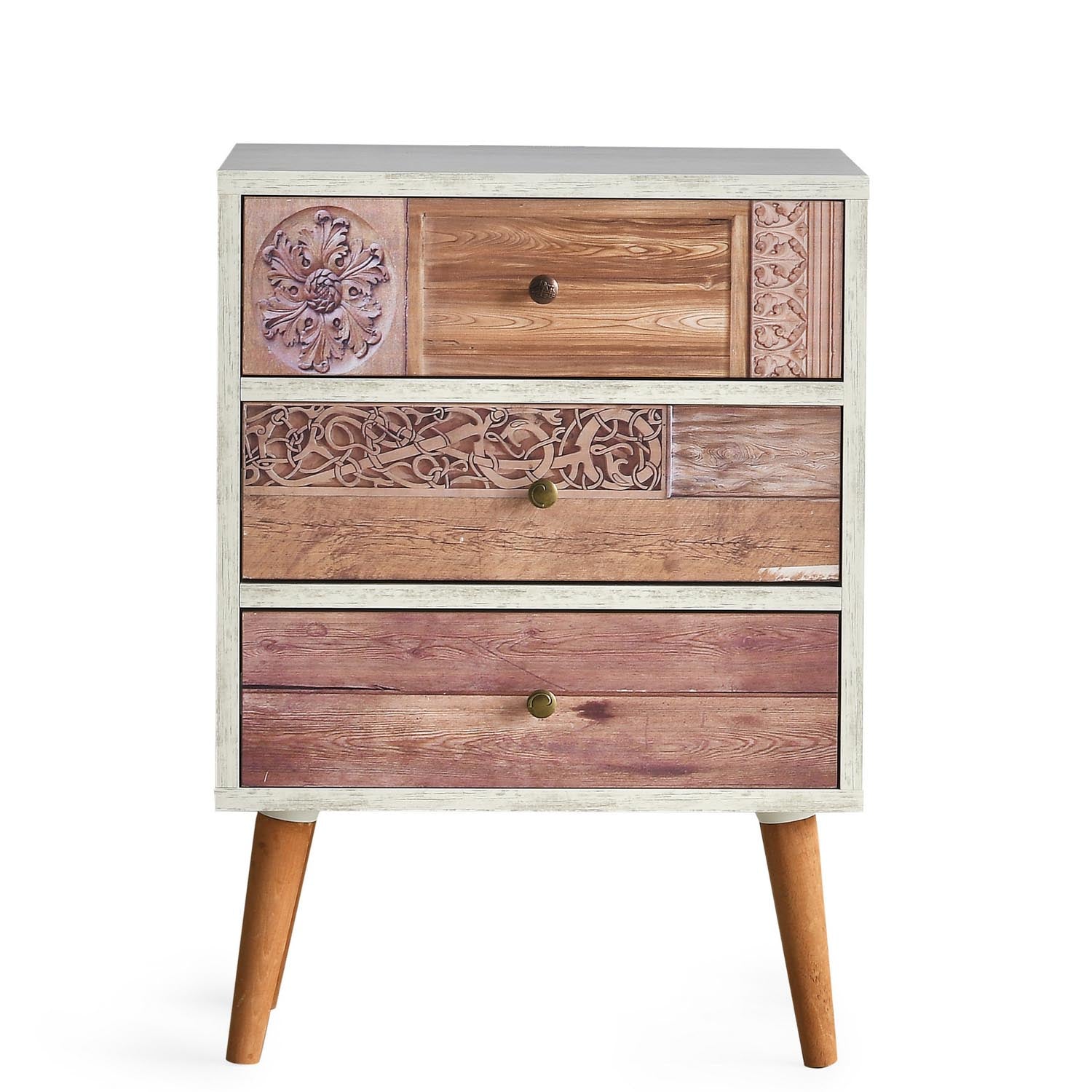 Liza in Weisser Walnuss präsentiert im Onlineshop von KAQTU Design AG. Kommode ist von Hanah Home