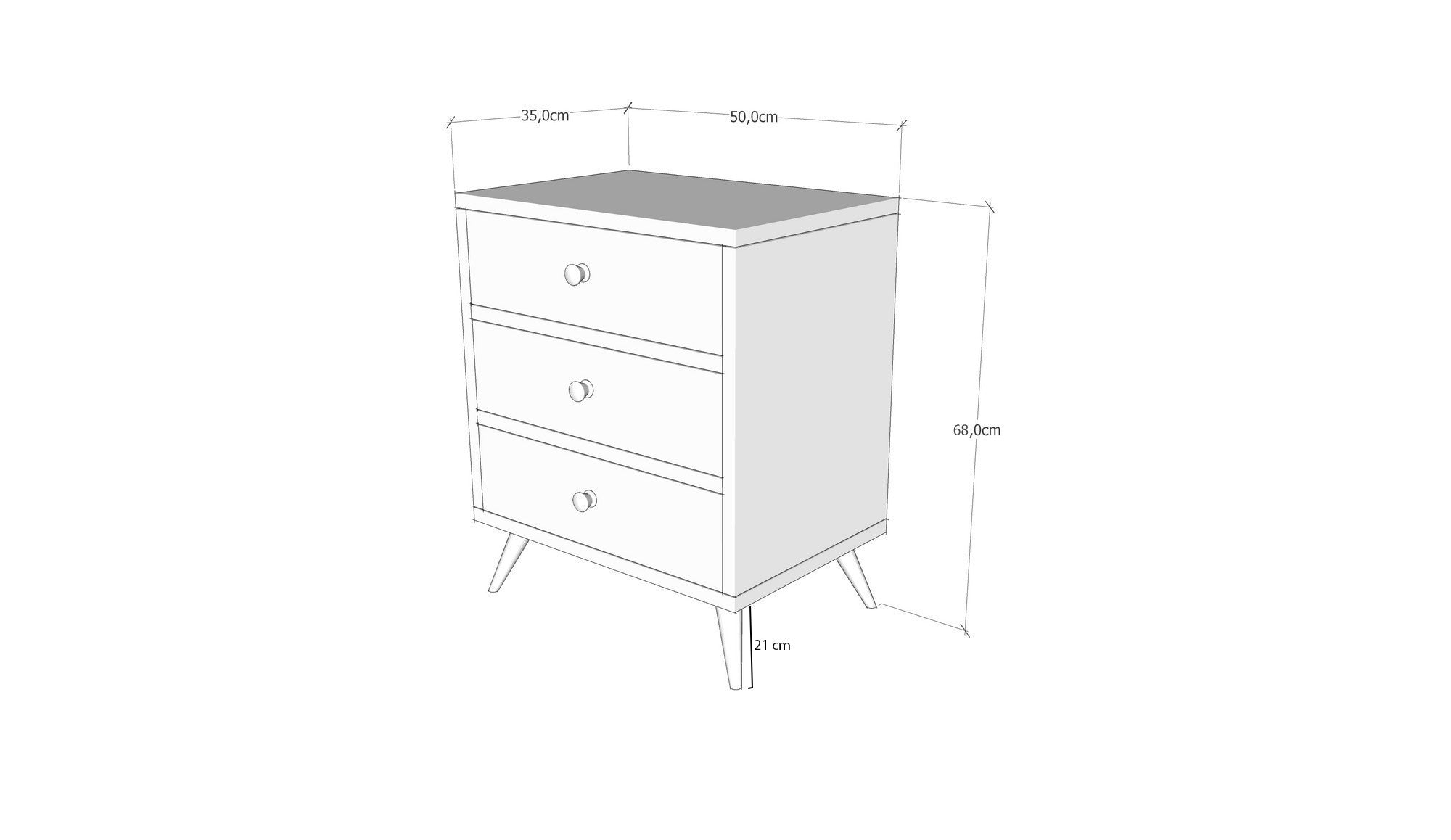 Liza in Weisser Walnuss präsentiert im Onlineshop von KAQTU Design AG. Kommode ist von Hanah Home