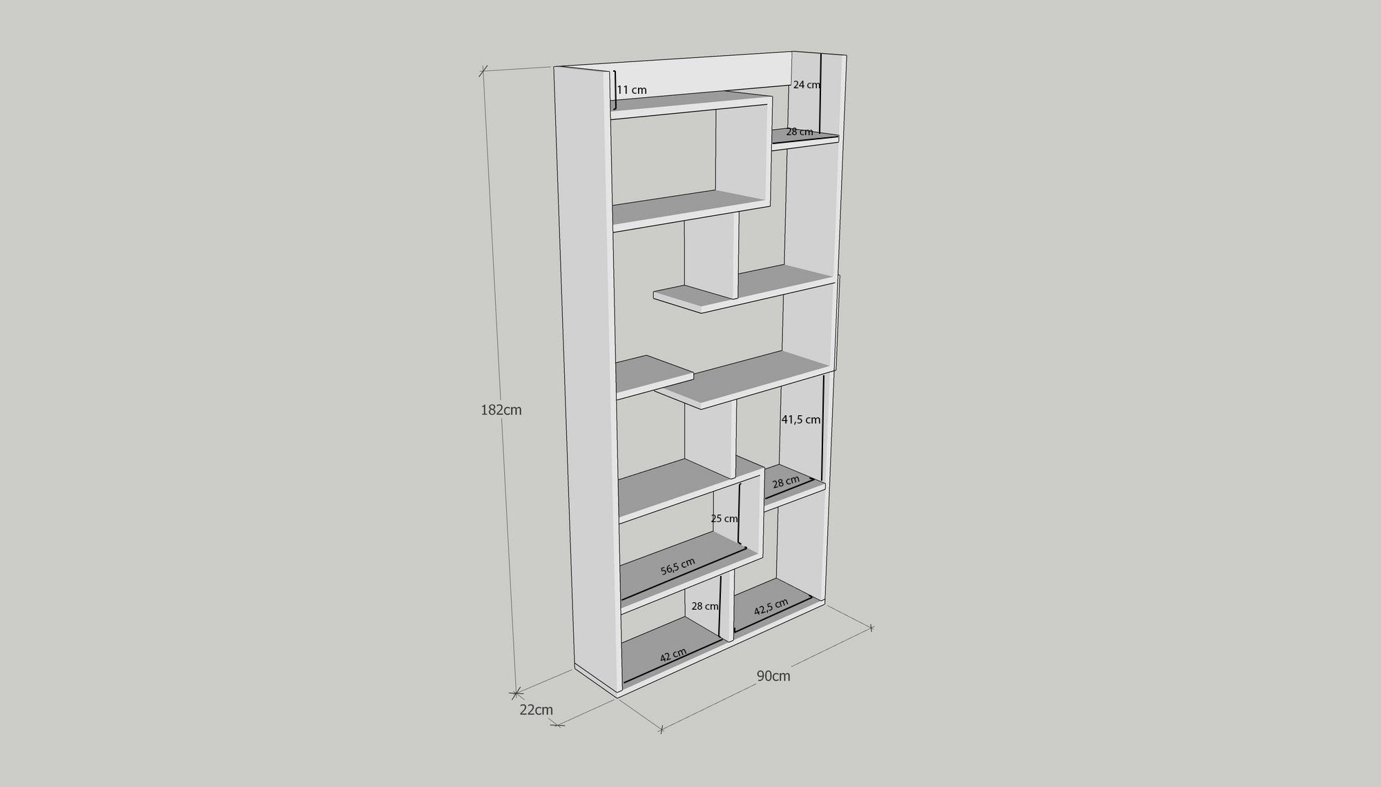 Kuttap - White in Weiss präsentiert im Onlineshop von KAQTU Design AG. Bücherregal ist von Hanah Home