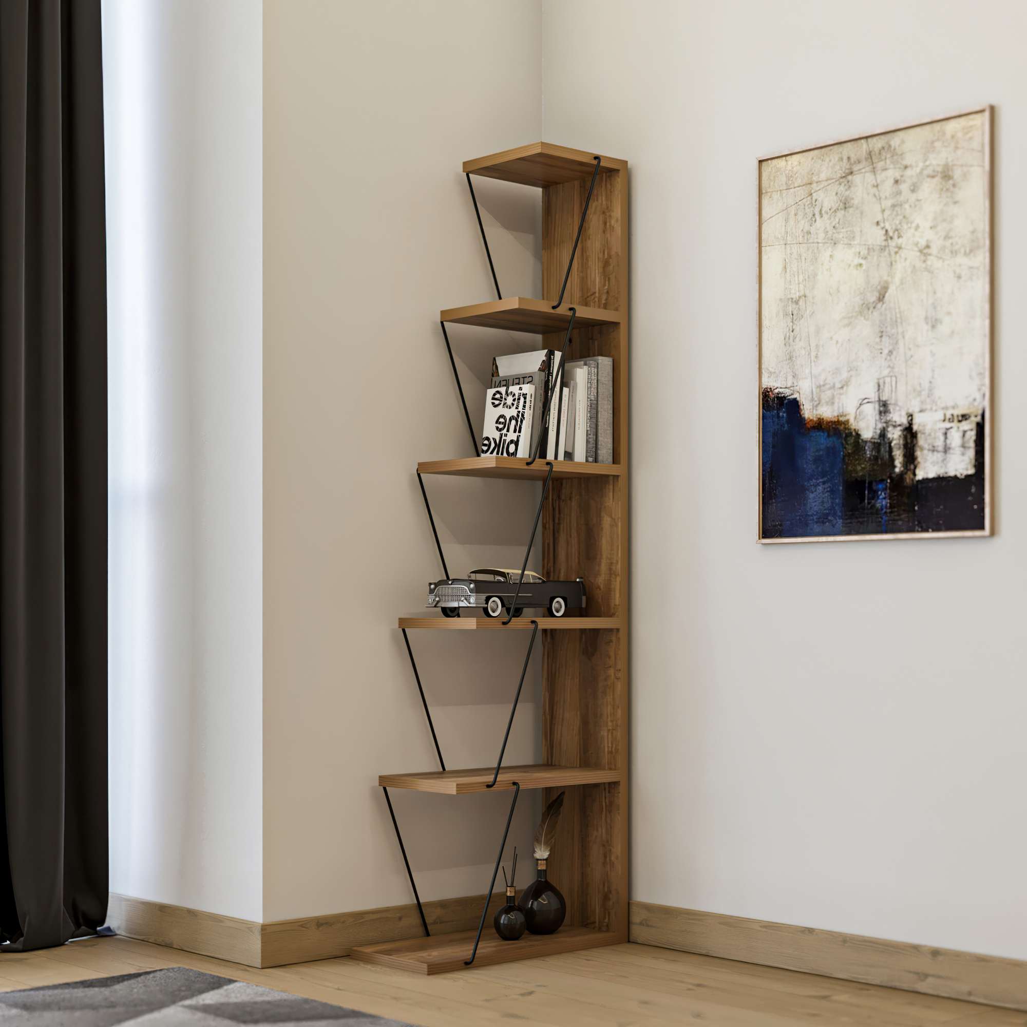 Tlos - Pine in Kiefer präsentiert im Onlineshop von KAQTU Design AG. Wandregal ist von Hanah Home