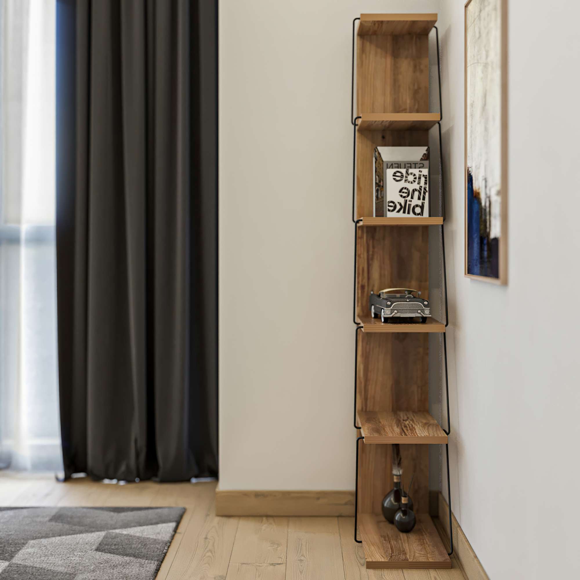 Tlos - Pine in Kiefer präsentiert im Onlineshop von KAQTU Design AG. Wandregal ist von Hanah Home