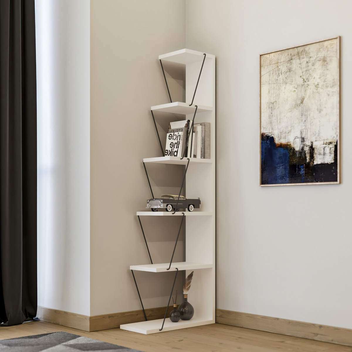 Tlos - White in Weiss präsentiert im Onlineshop von KAQTU Design AG. Wandregal ist von Hanah Home
