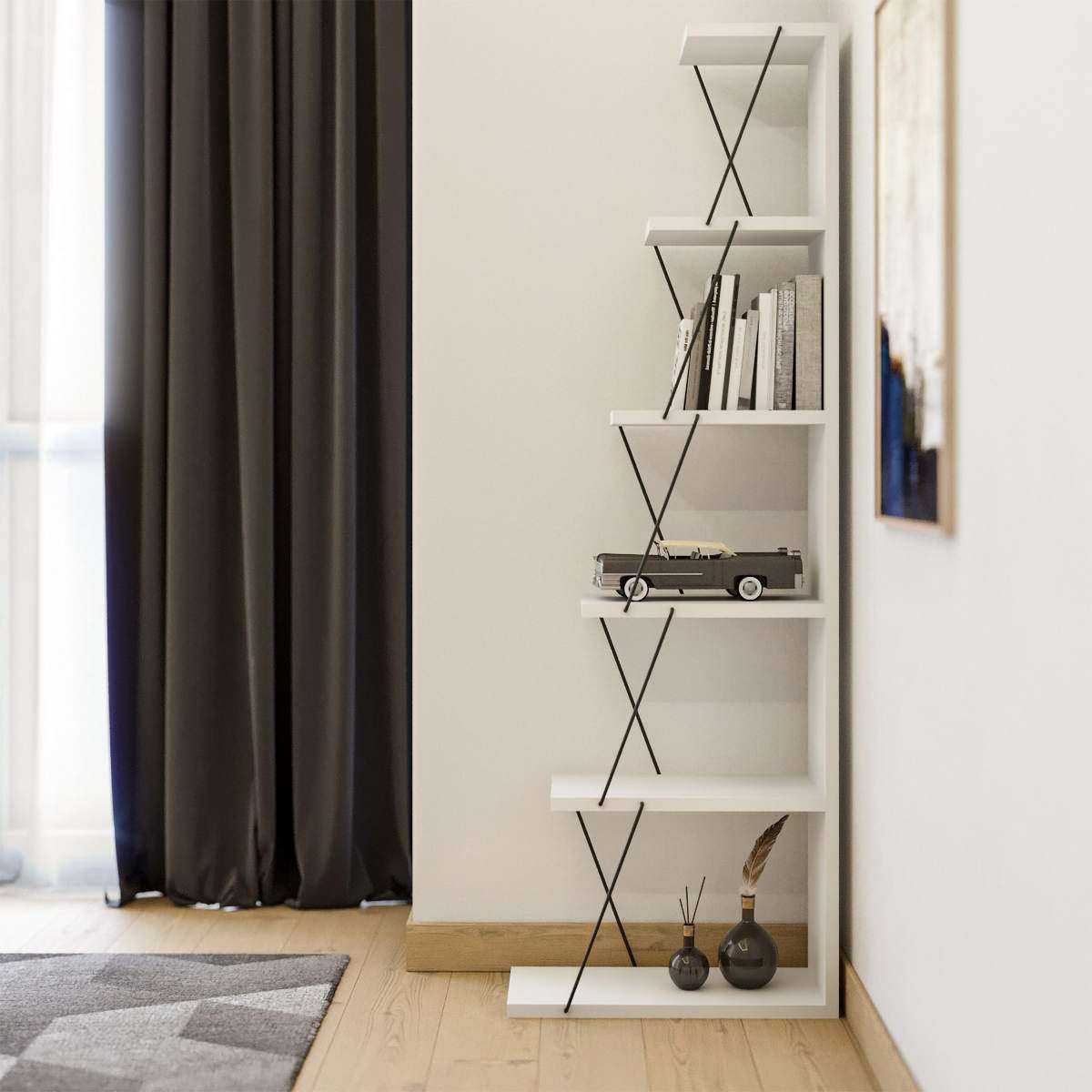 Tlos - White in Weiss präsentiert im Onlineshop von KAQTU Design AG. Wandregal ist von Hanah Home