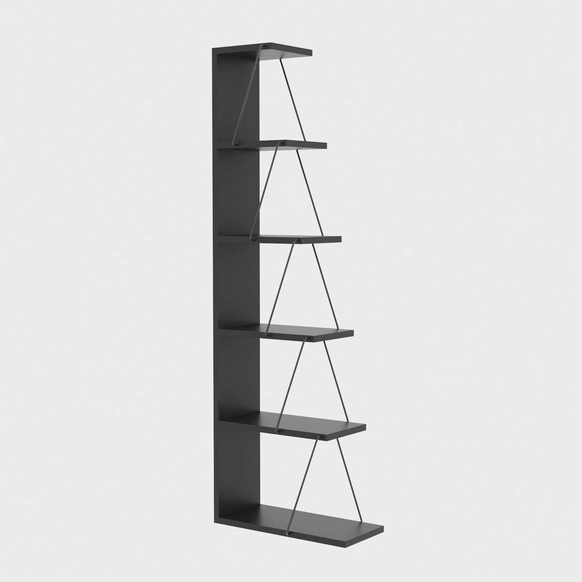 Tlos - Anthracite in Anthrazit präsentiert im Onlineshop von KAQTU Design AG. Bücherregal ist von Hanah Home