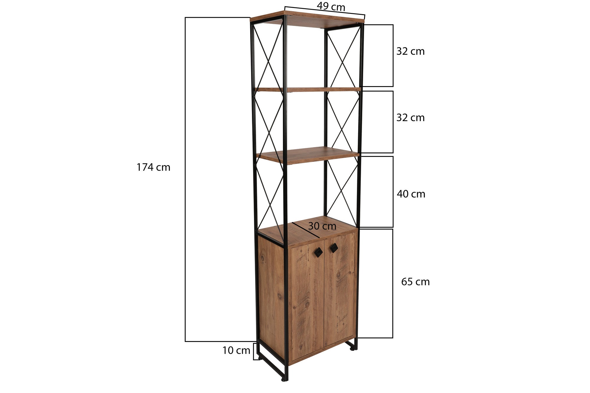 Tervel - Pine in Kiefer präsentiert im Onlineshop von KAQTU Design AG. Bücherregal ist von Hanah Home