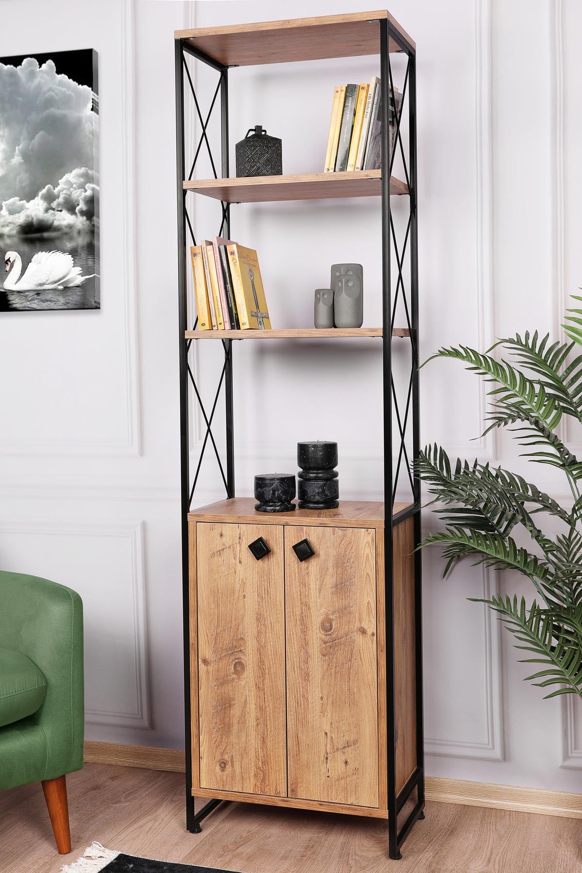 Tervel - Pine in Kiefer präsentiert im Onlineshop von KAQTU Design AG. Bücherregal ist von Hanah Home