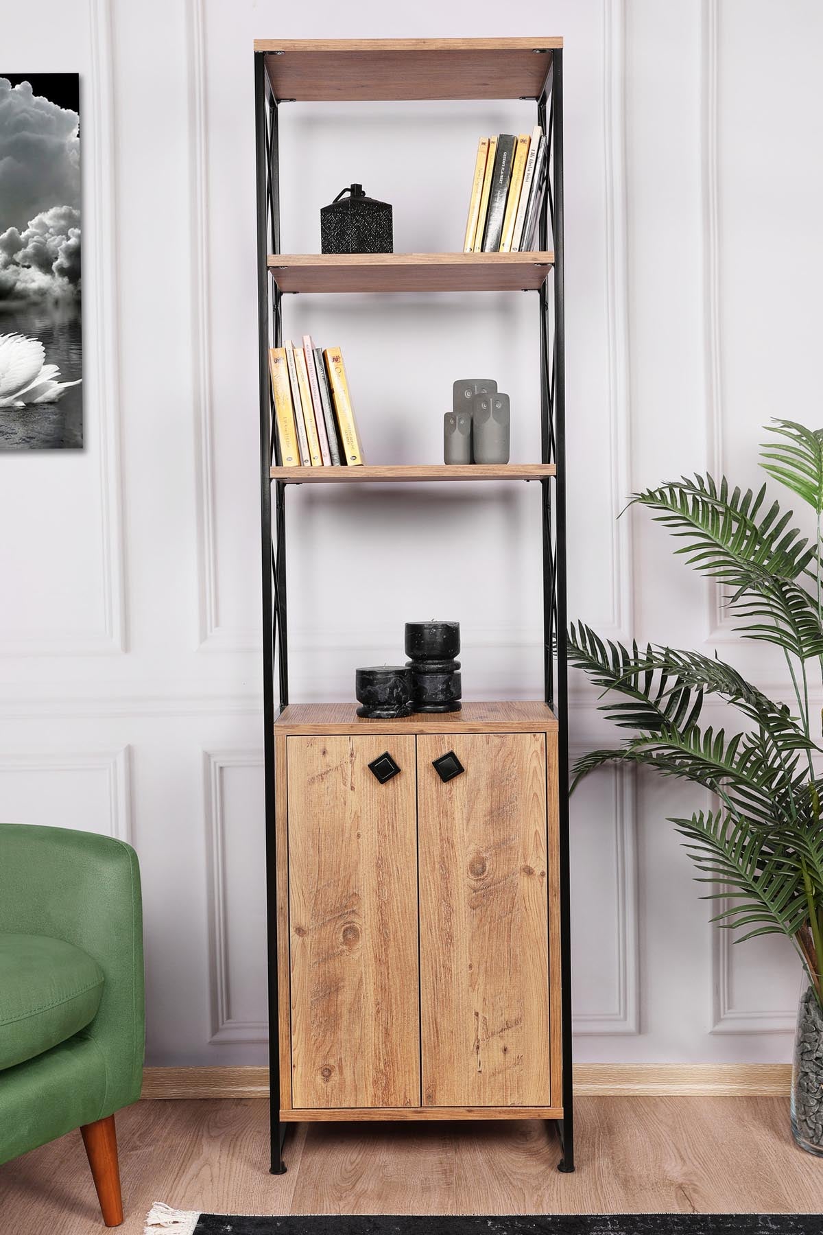 Tervel - Pine in Kiefer präsentiert im Onlineshop von KAQTU Design AG. Bücherregal ist von Hanah Home